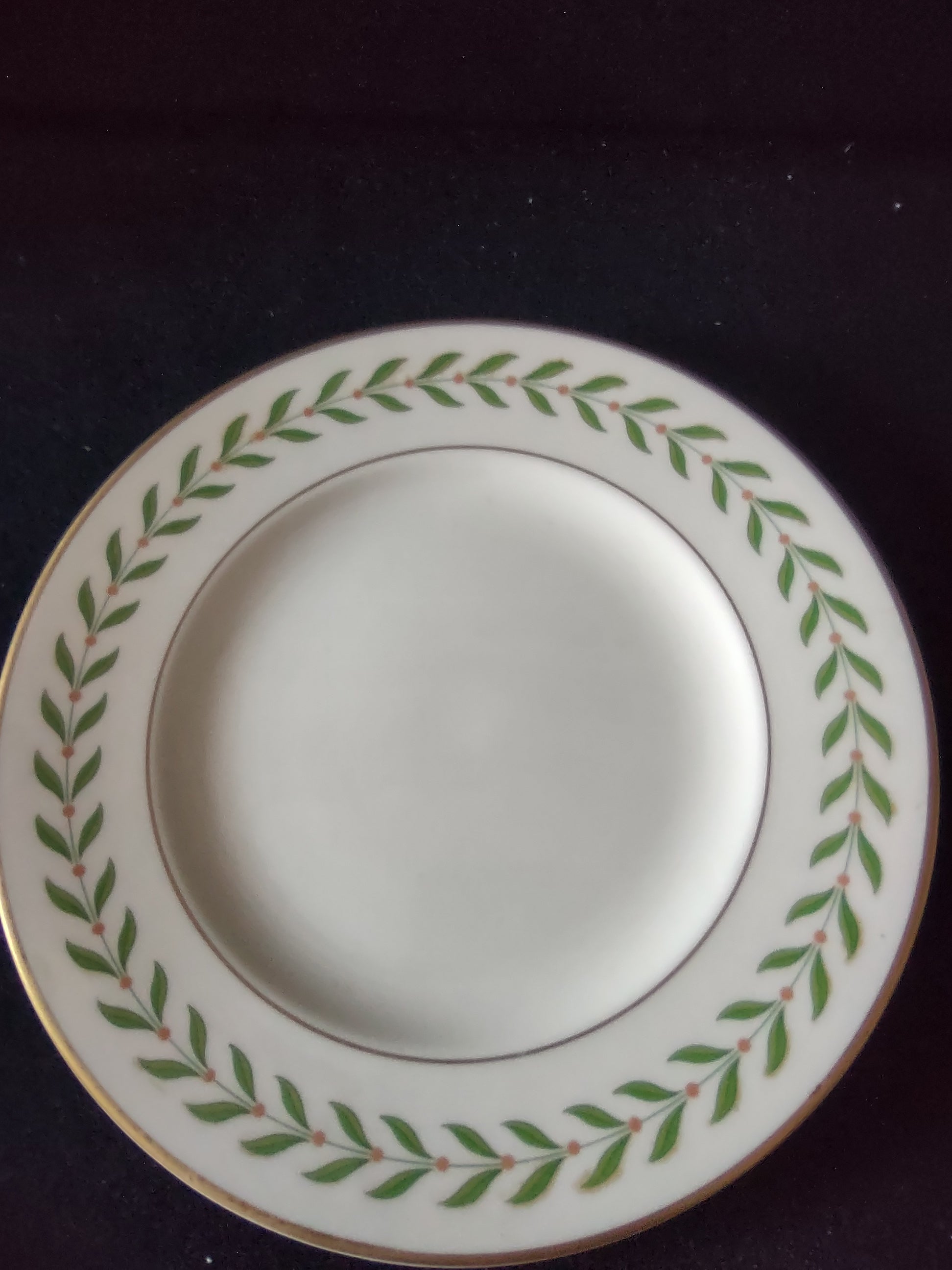 Vintage Syracuse China Greenwood Old Ivory Bread Butter Plates Set of 3 [6602]
