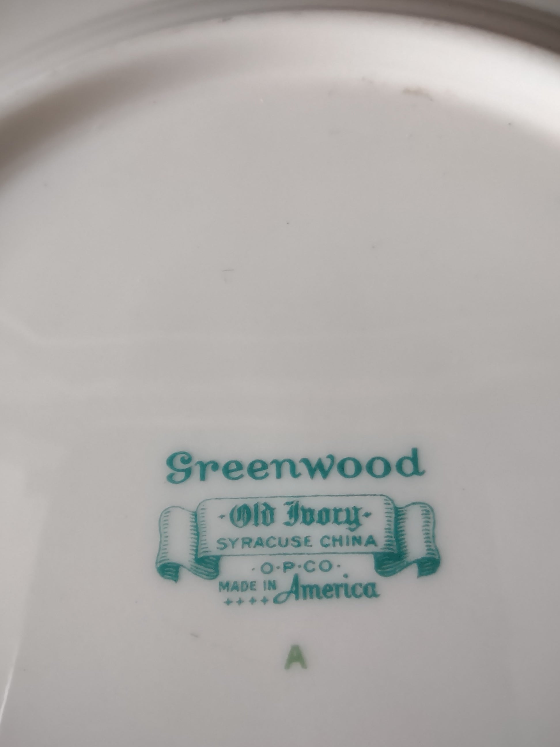 Vintage Syracuse China Greenwood Old Ivory Bread Butter Plates Set of 3 [6602]