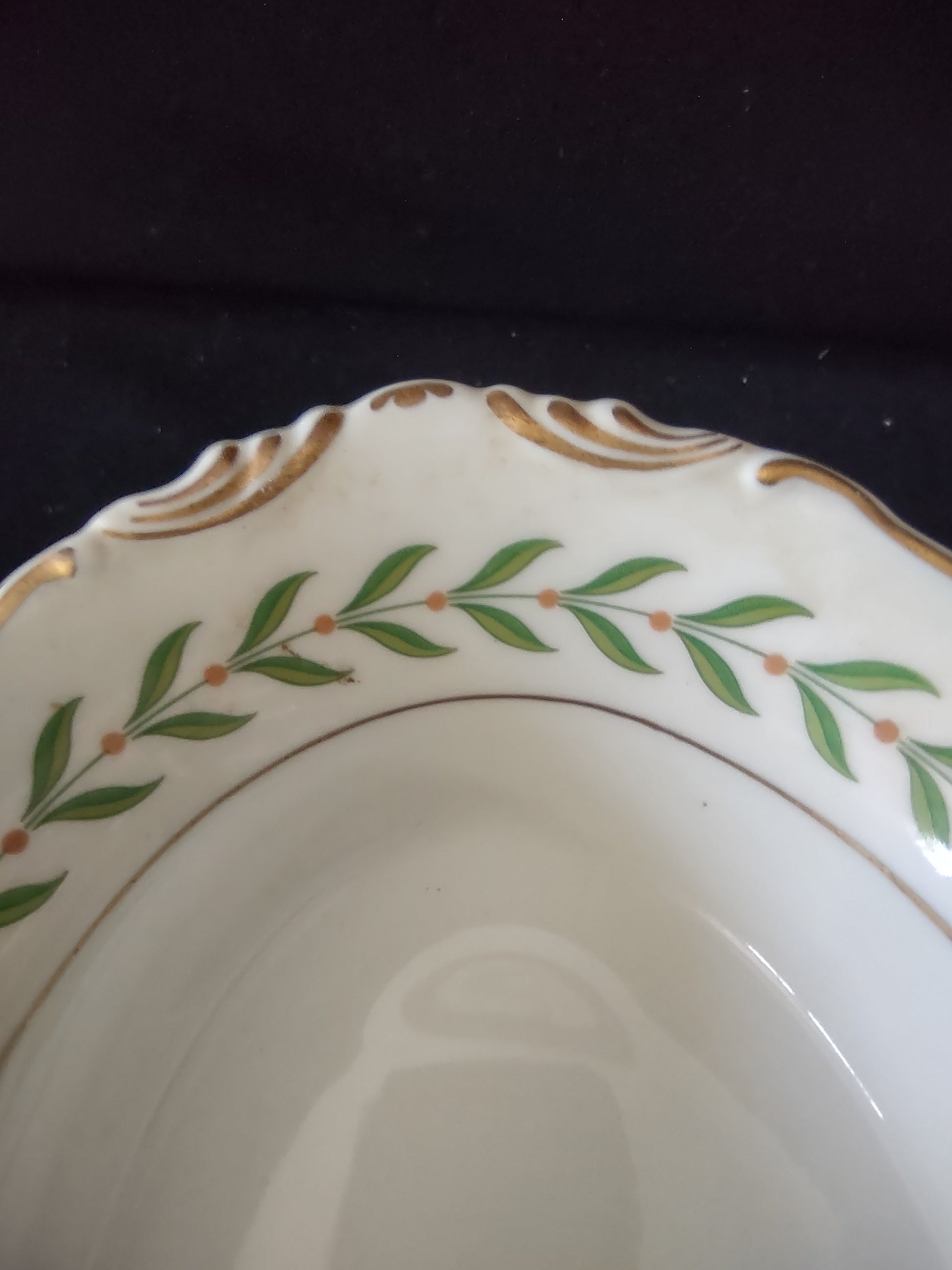Vintage Syracuse China Old Ivory Oval Vegetable Dish Green Laurel [6603]