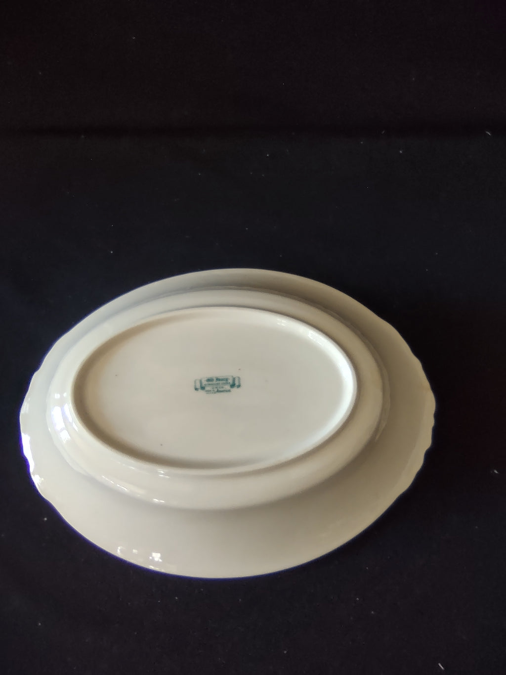 Vintage Syracuse China Old Ivory Oval Vegetable Dish Green Laurel [6603]