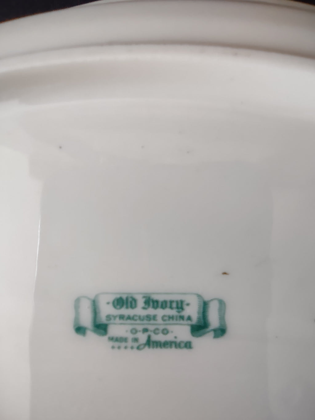 Vintage Syracuse China Old Ivory Oval Vegetable Dish Green Laurel [6603]