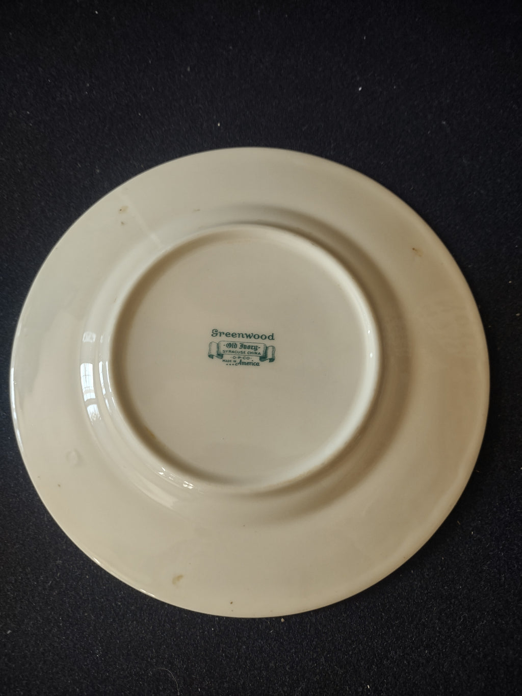 Vintage Syracuse China Greenwood Old Ivory Bread Plates Set of 4 Gold Rim [6604]
