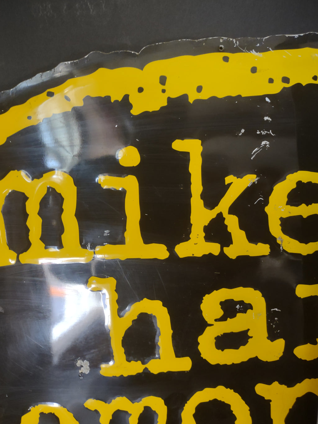 Vintage Mike's Hard Lemonade Lemon-Shaped Metal Advertising Sign [6625]