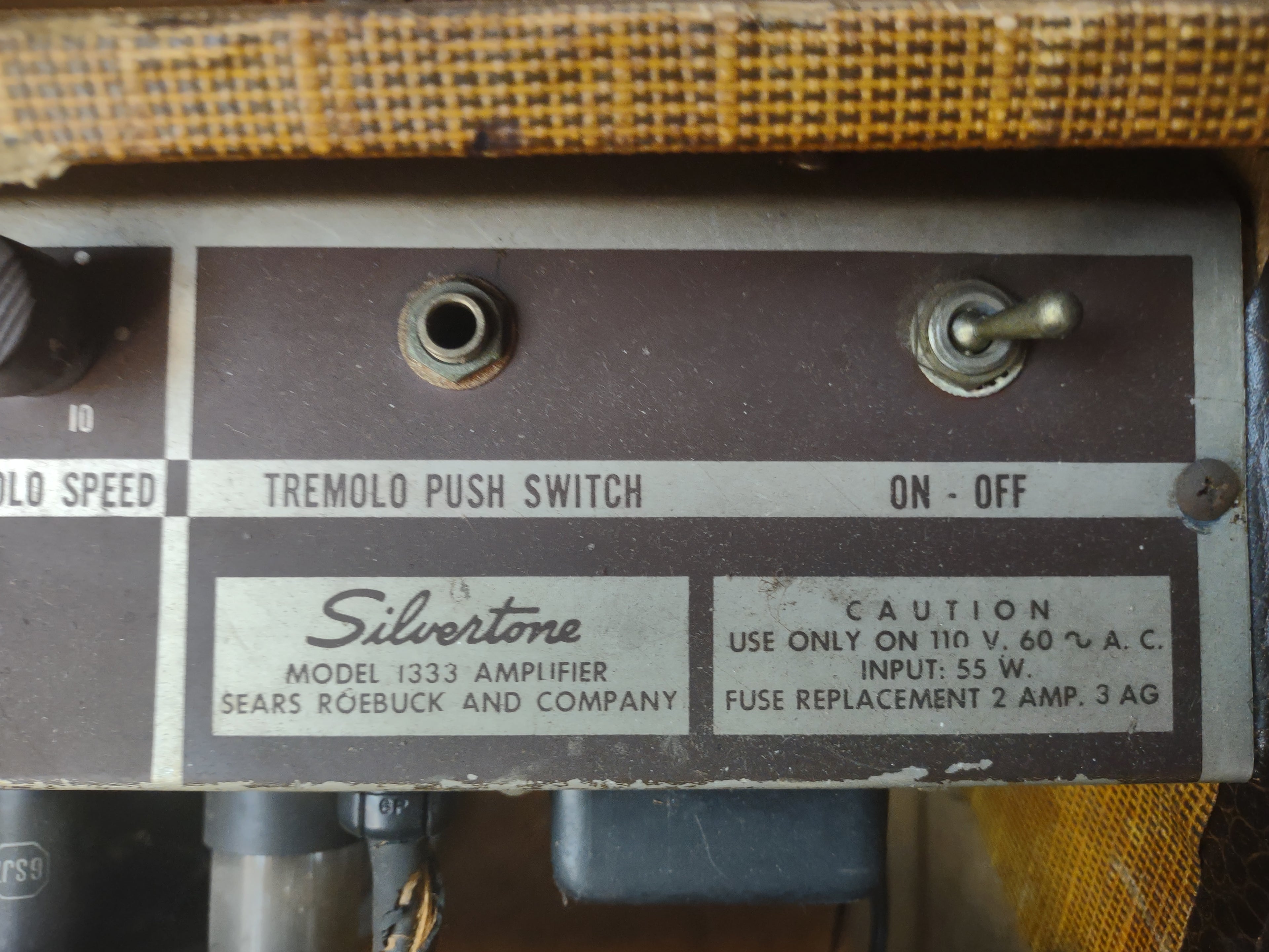 Vintage Silvertone 1333 Tube Guitar Amplifier Tremolo [6609]