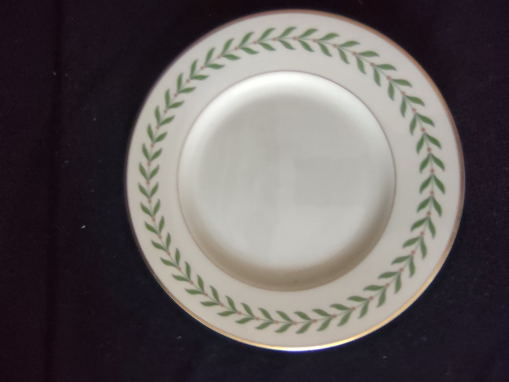 Vintage Syracuse China Old Ivory Greenwood 10.25" Plates Set of 2 Gold Trim [6612]