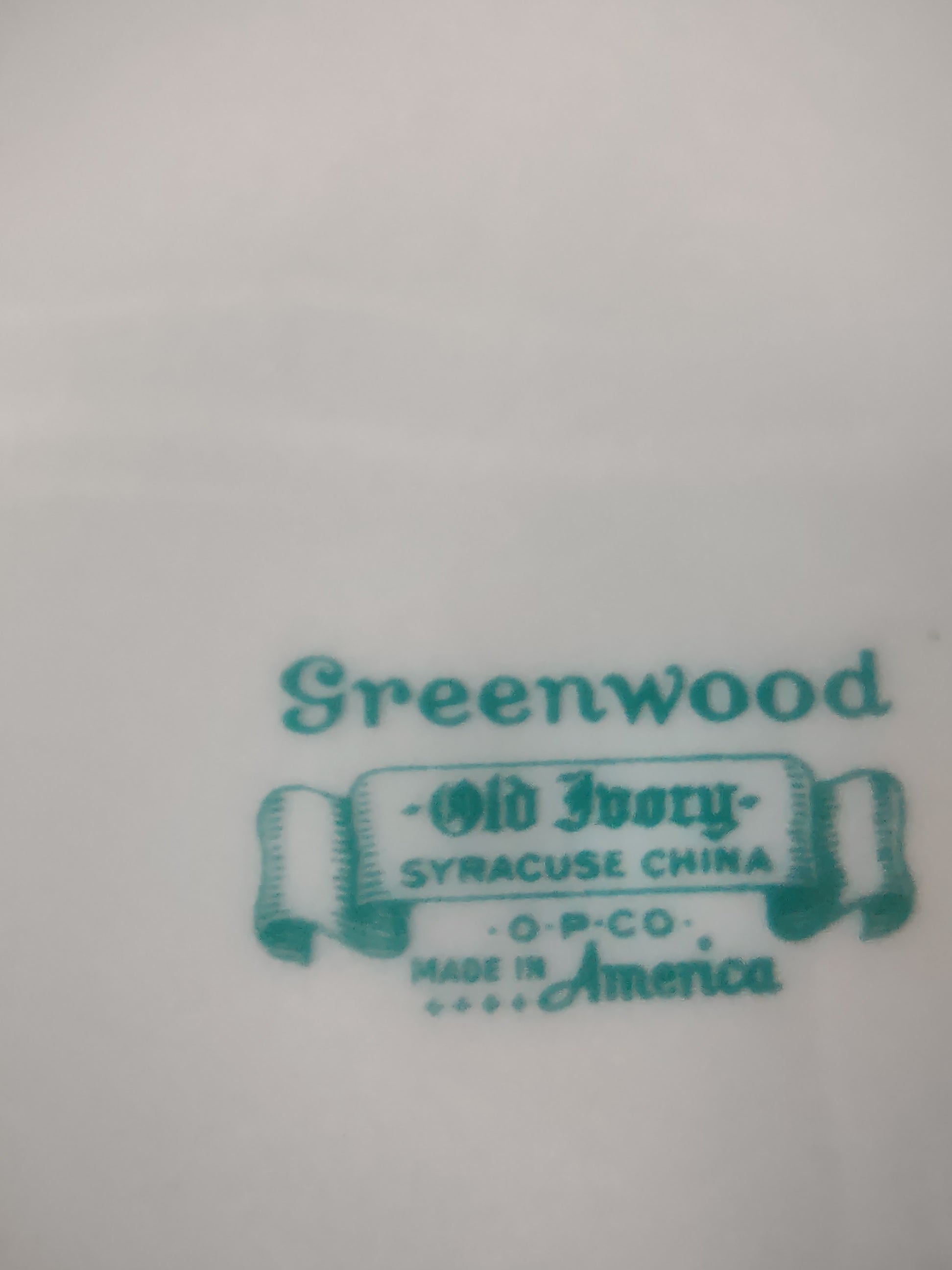 Vintage Syracuse China Old Ivory Greenwood 10.25" Plates Set of 2 Gold Trim [6612]