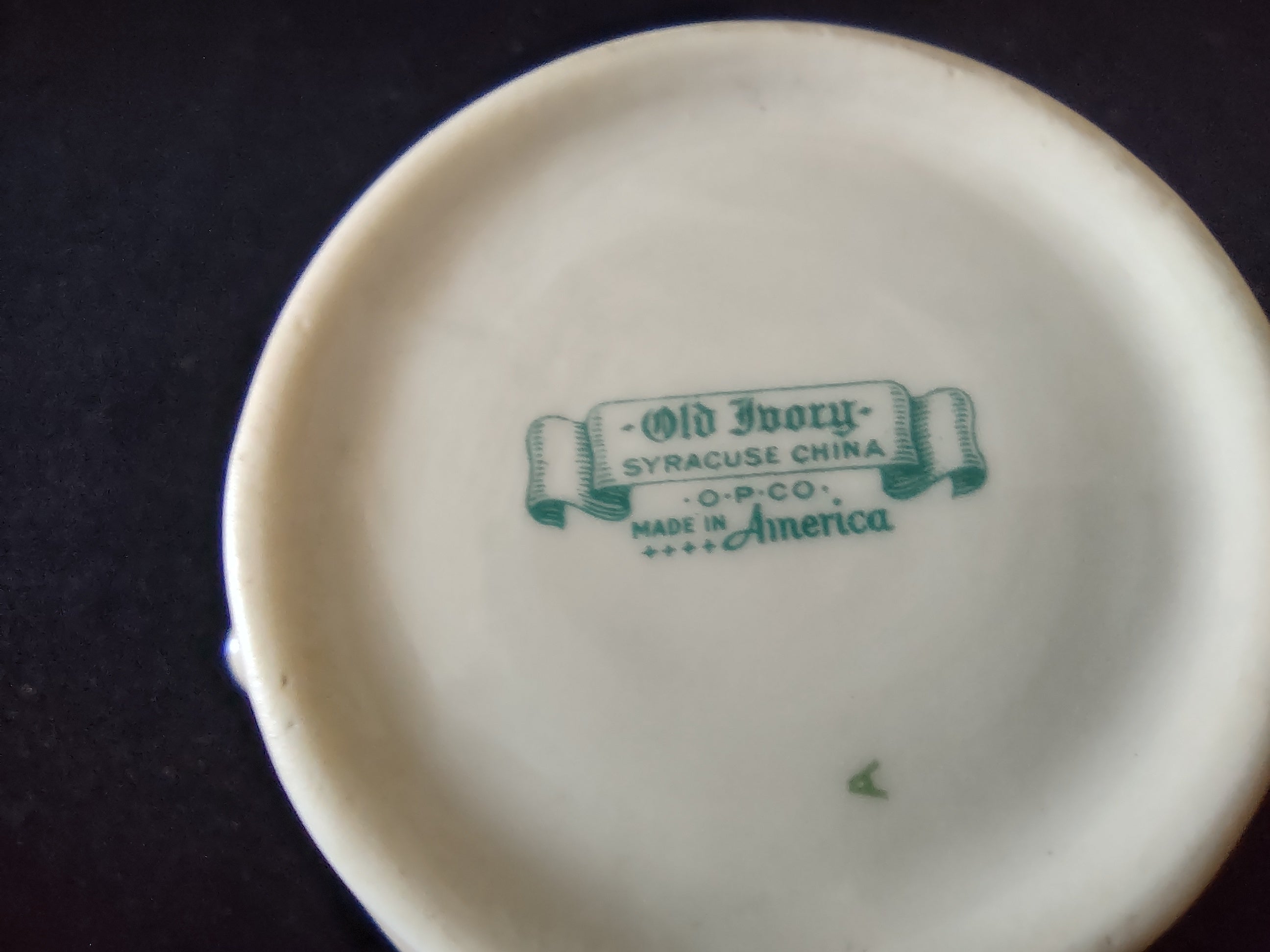 Vintage Syracuse China Old Ivory Greenwood Sugar Bowl & Creamer Gold Trim [6611]
