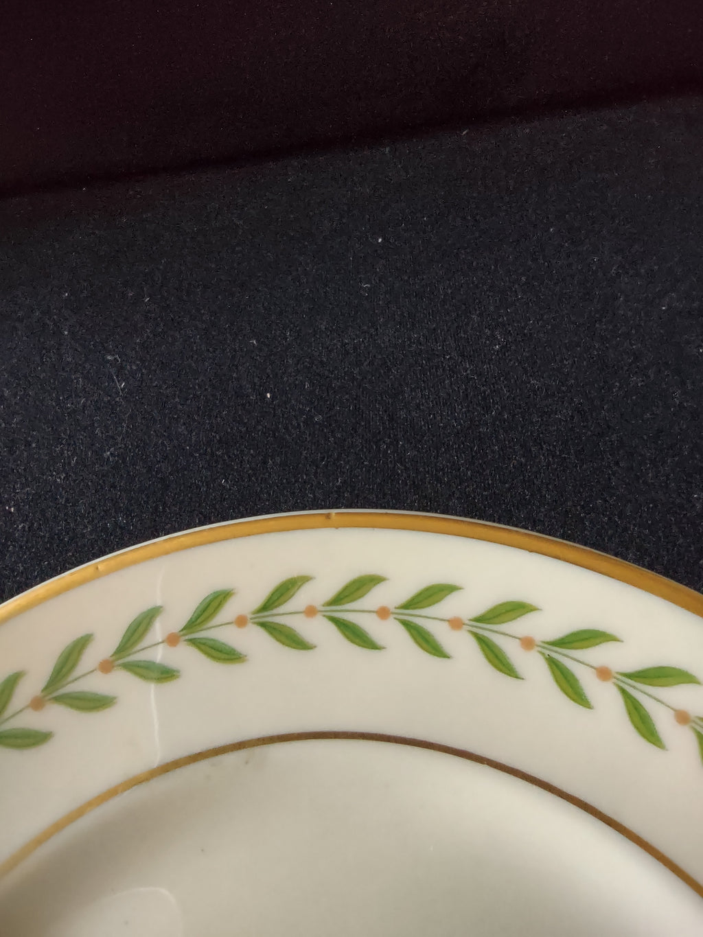 Vintage Syracuse China Greenwood Old Ivory Bread Butter Plates Set 4 [6614]