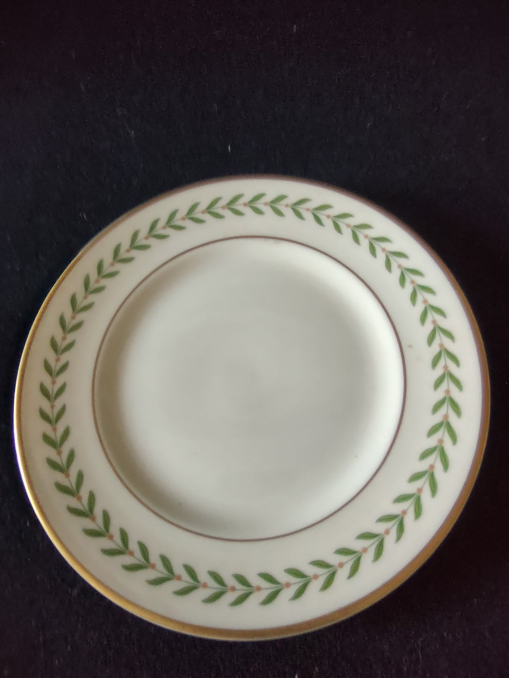 Vintage Syracuse China Greenwood Old Ivory Bread Butter Plates Set 4 [6614]