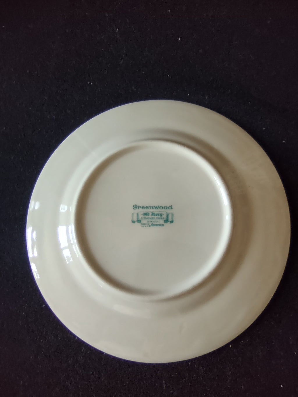 Vintage Syracuse China Greenwood Old Ivory Bread Butter Plates Set 4 [6614]