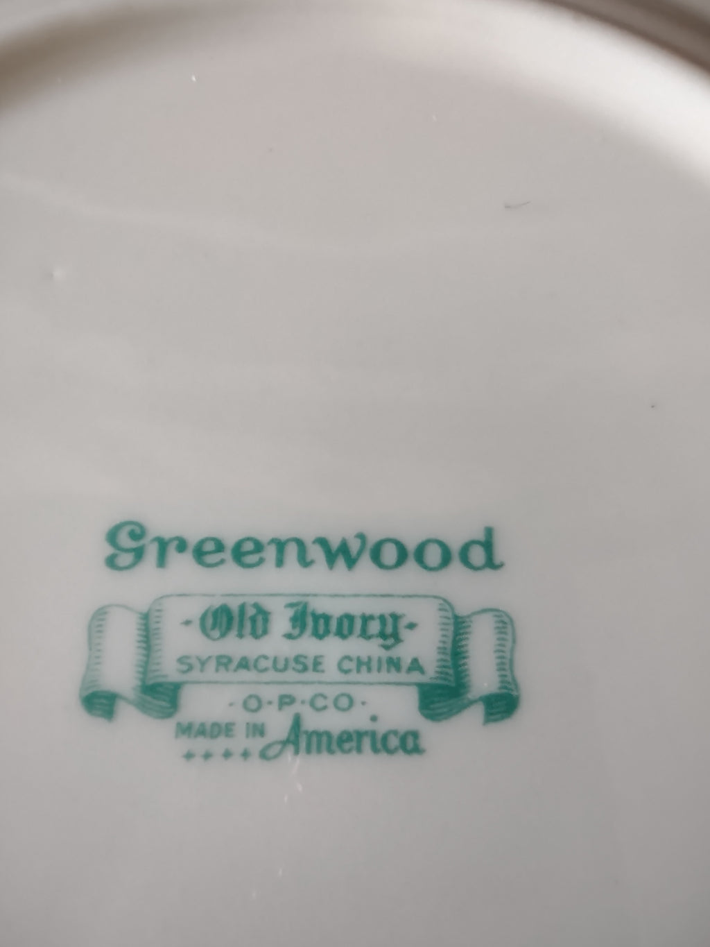 Vintage Syracuse China Greenwood Old Ivory Bread Butter Plates Set 4 [6614]