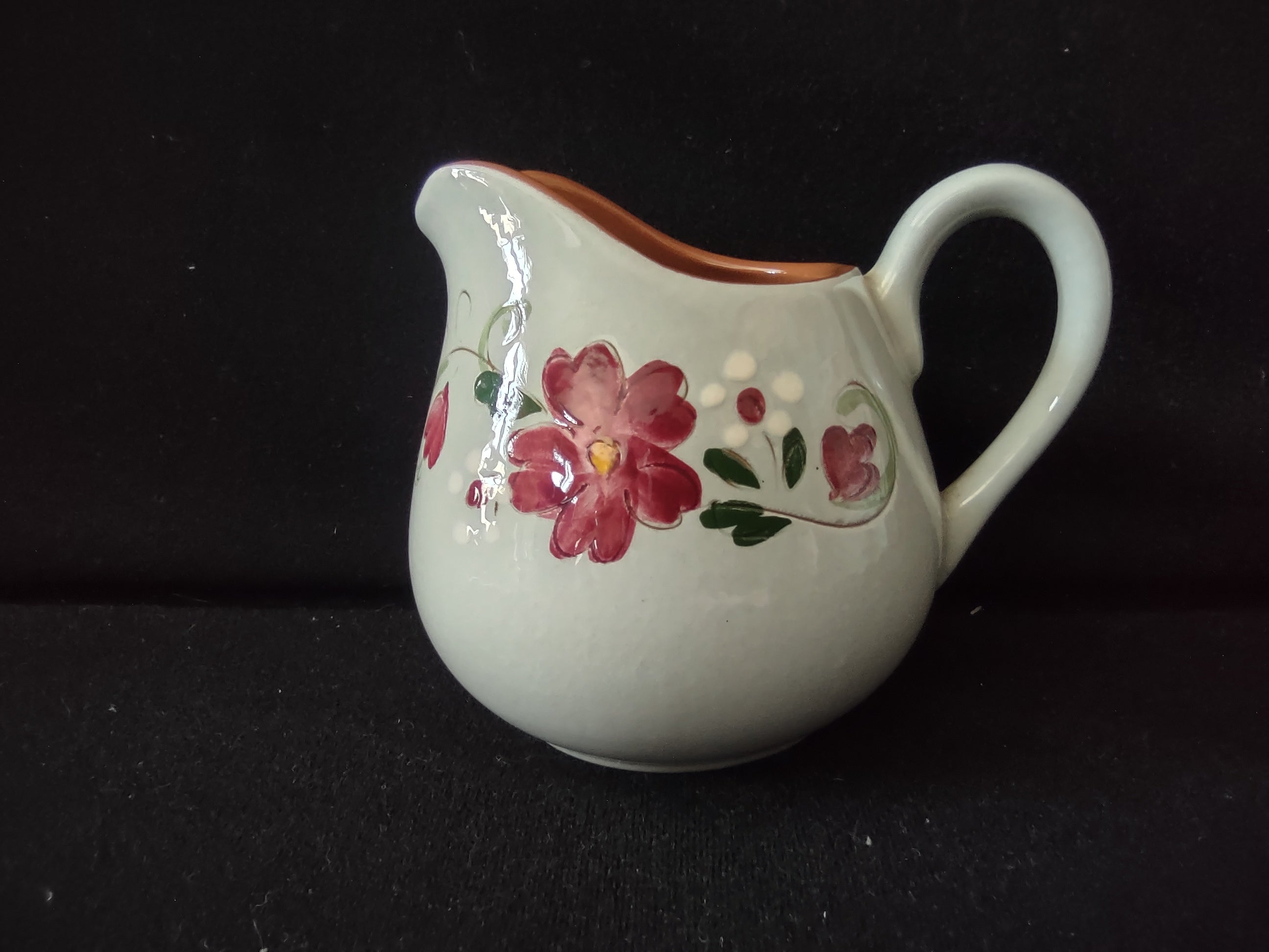 Vintage Stangl Pottery Garland Creamer Pink Floral Tulip USA [6619]