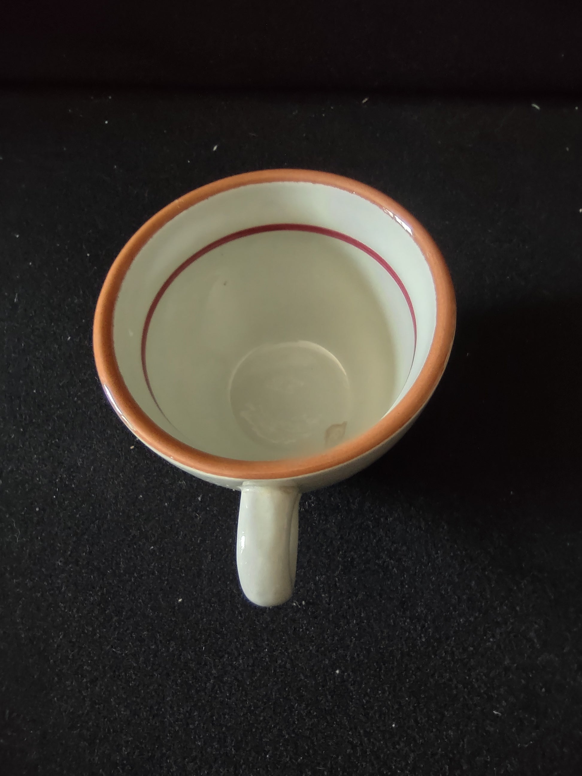 Vintage Stangl Pottery Garland Cup & Saucer Set Cream & Burgundy [6620]