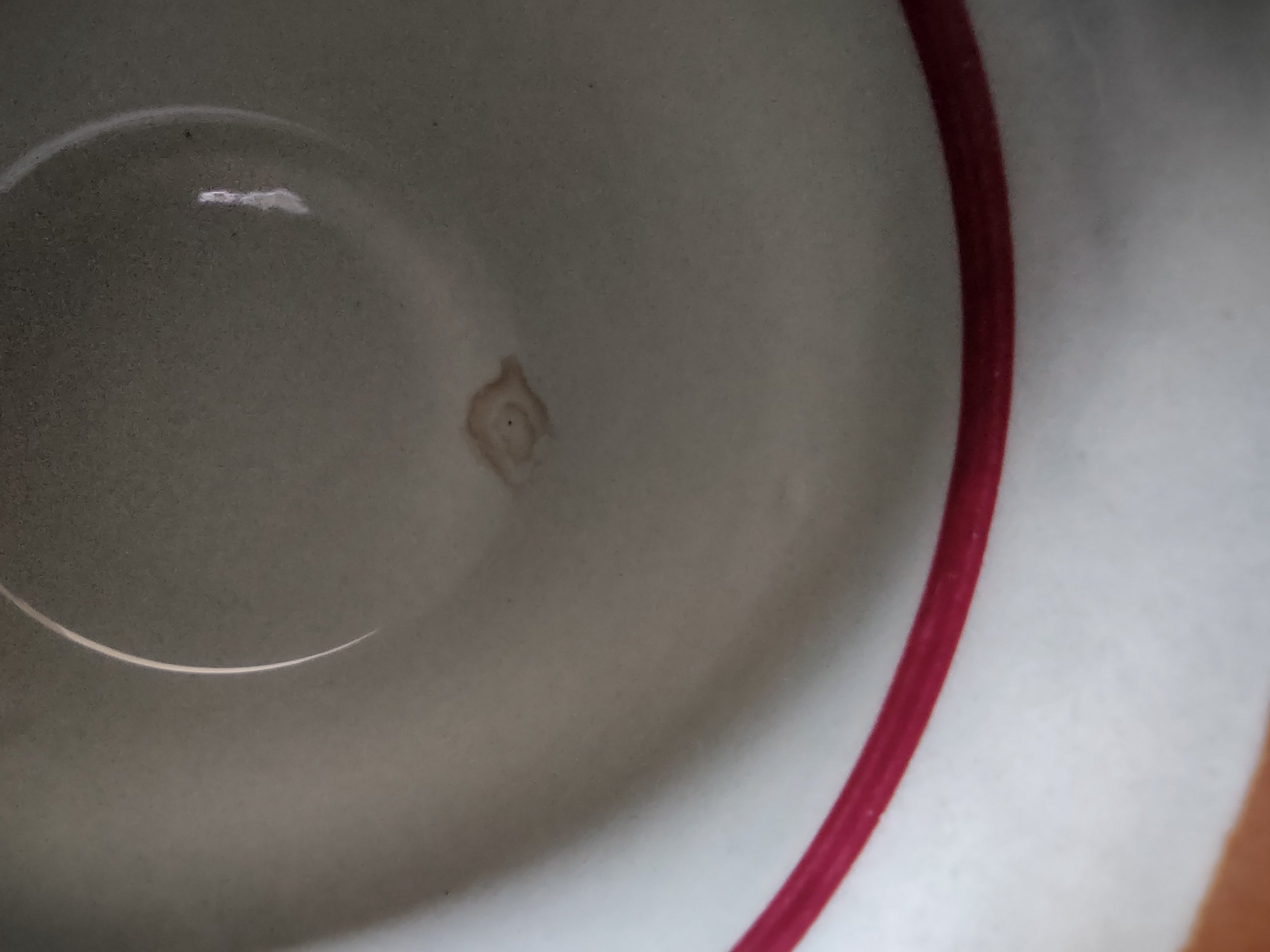 Vintage Stangl Pottery Garland Cup & Saucer Set Cream & Burgundy [6620]