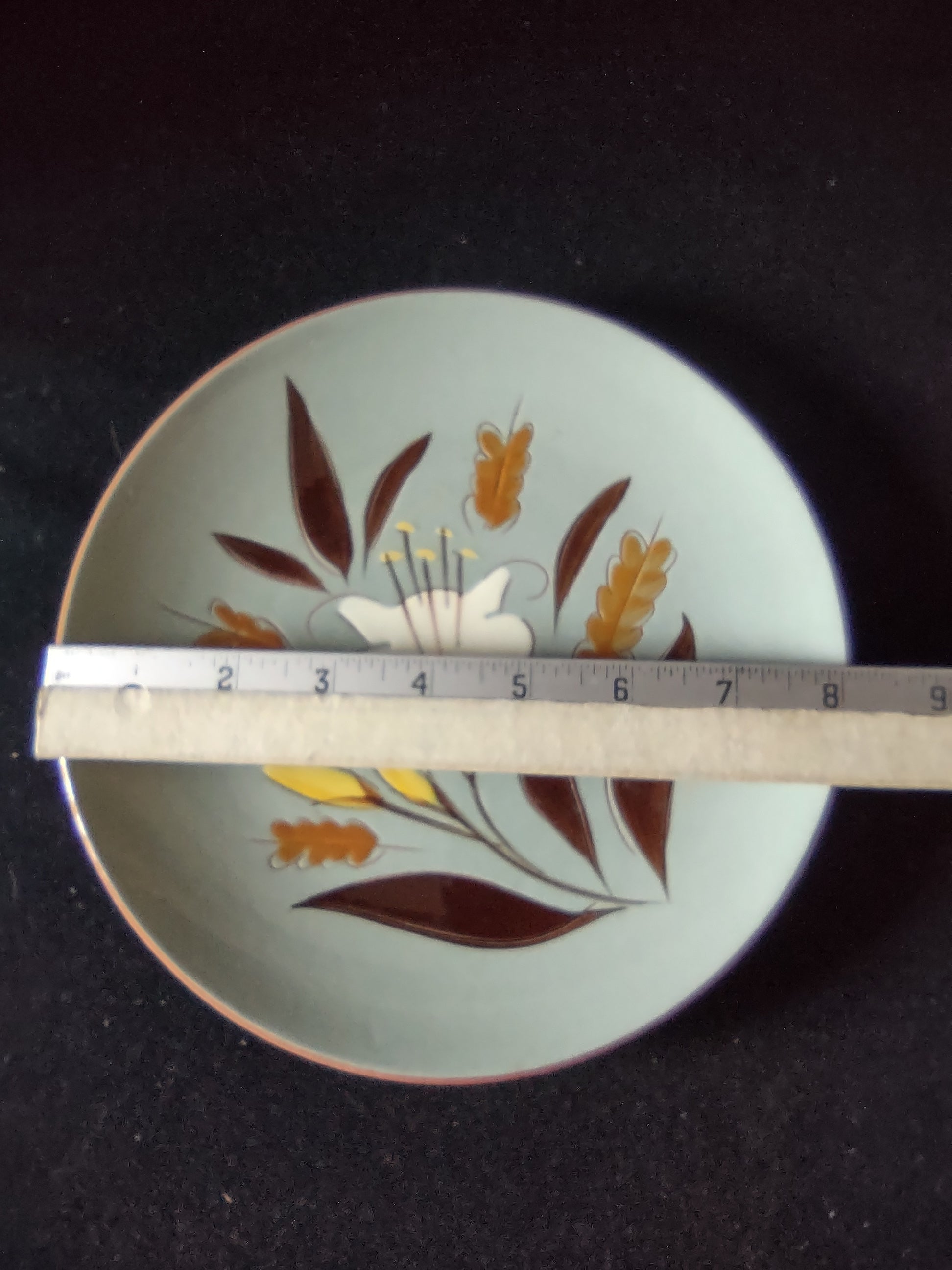 Vintage Stangl Golden Harvest Small Plate Brown & Yellow [6621]