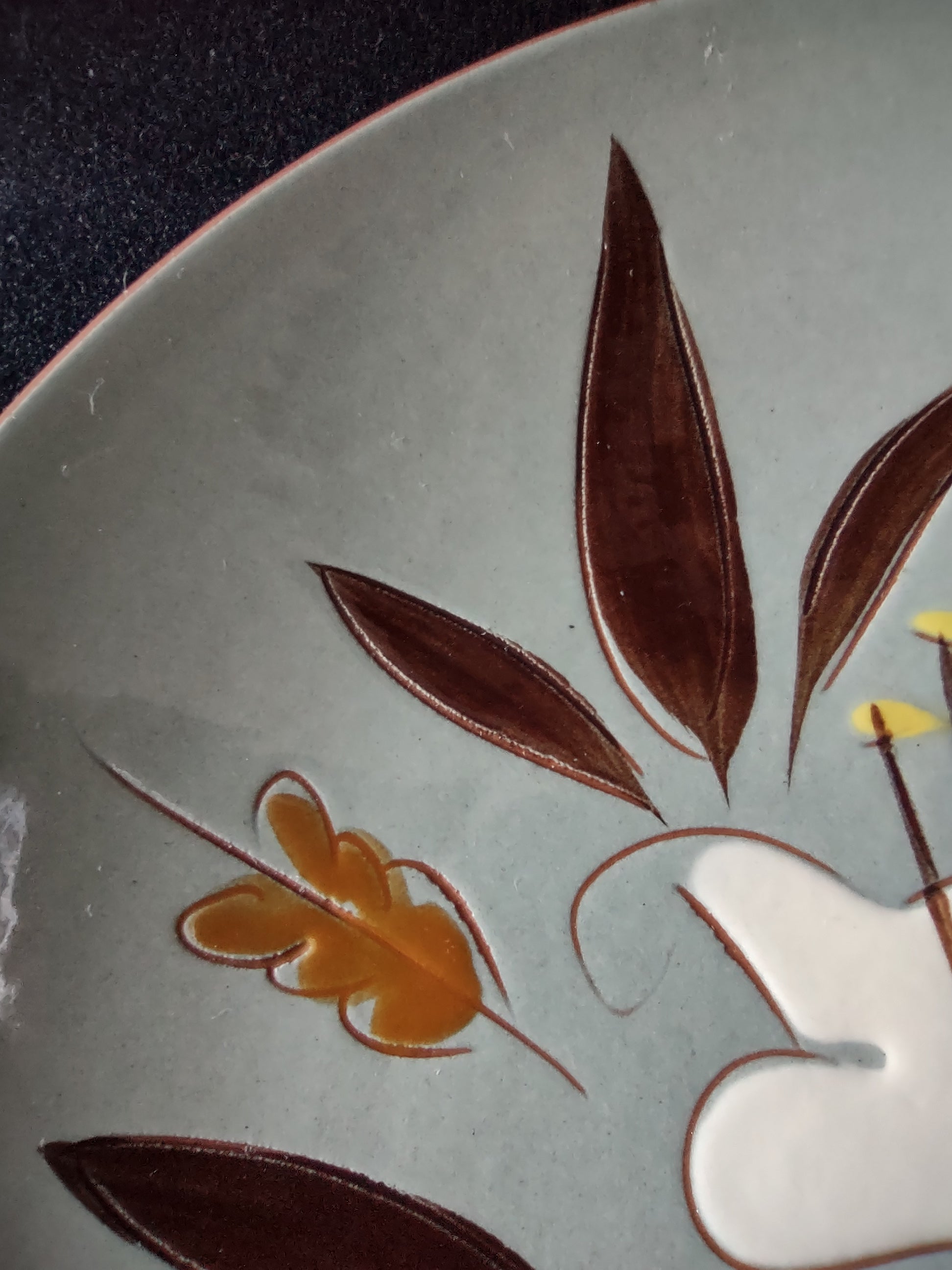 Vintage Stangl Golden Harvest Small Plate Brown & Yellow [6621]