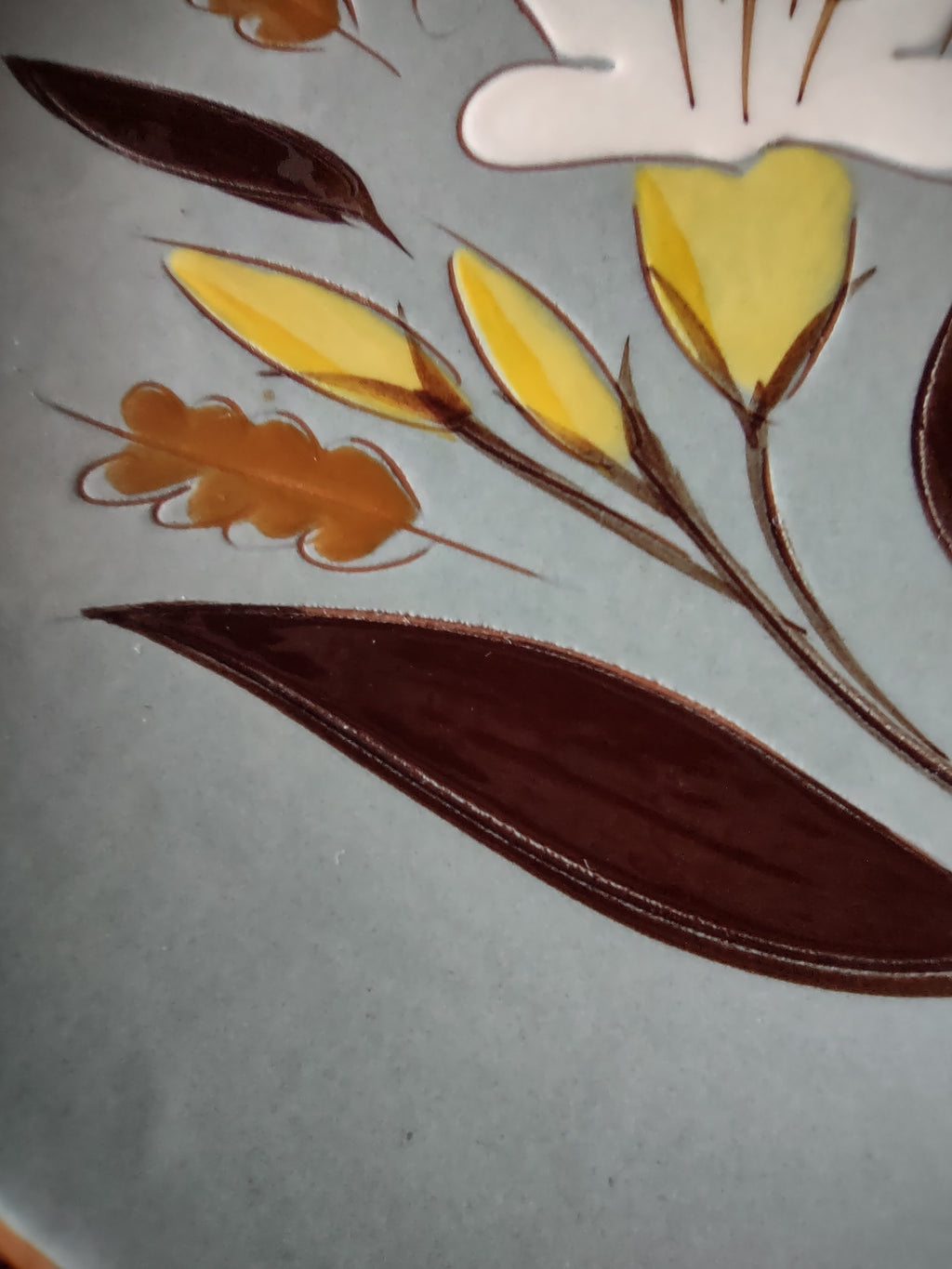 Vintage Stangl Golden Harvest Small Plate Brown & Yellow [6621]