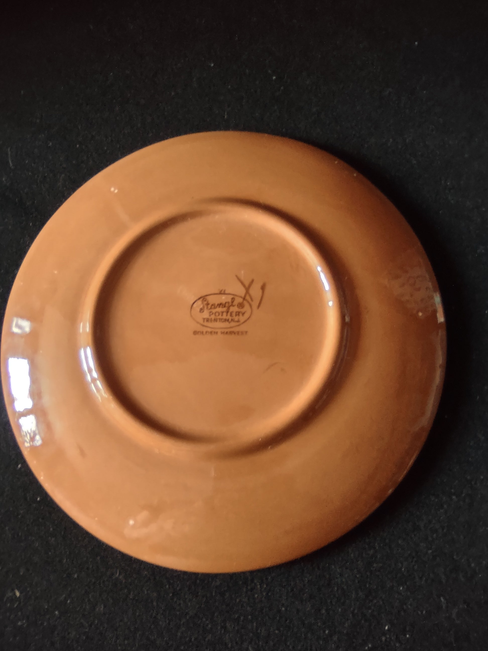 Vintage Stangl Golden Harvest Small Plate Brown & Yellow [6621]