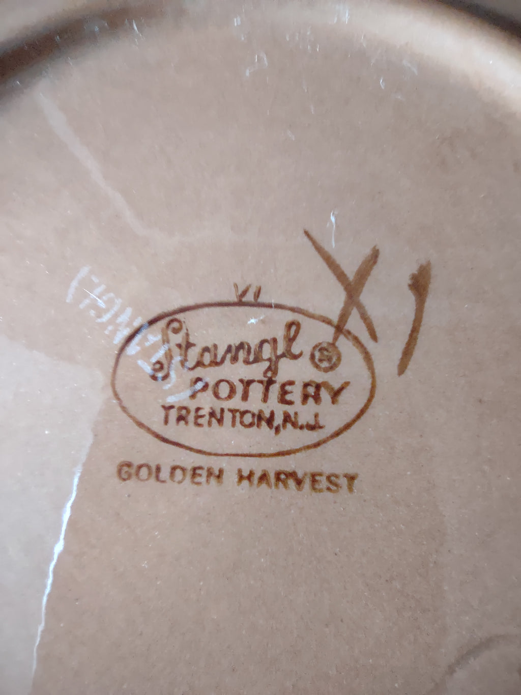 Vintage Stangl Golden Harvest Small Plate Brown & Yellow [6621]