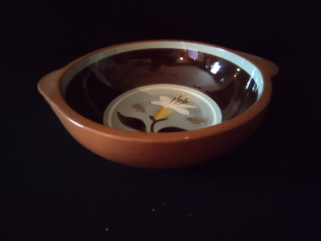 Vintage Stangl Golden Harvest Lug Soup Bowl Brown Set/2 [6622]