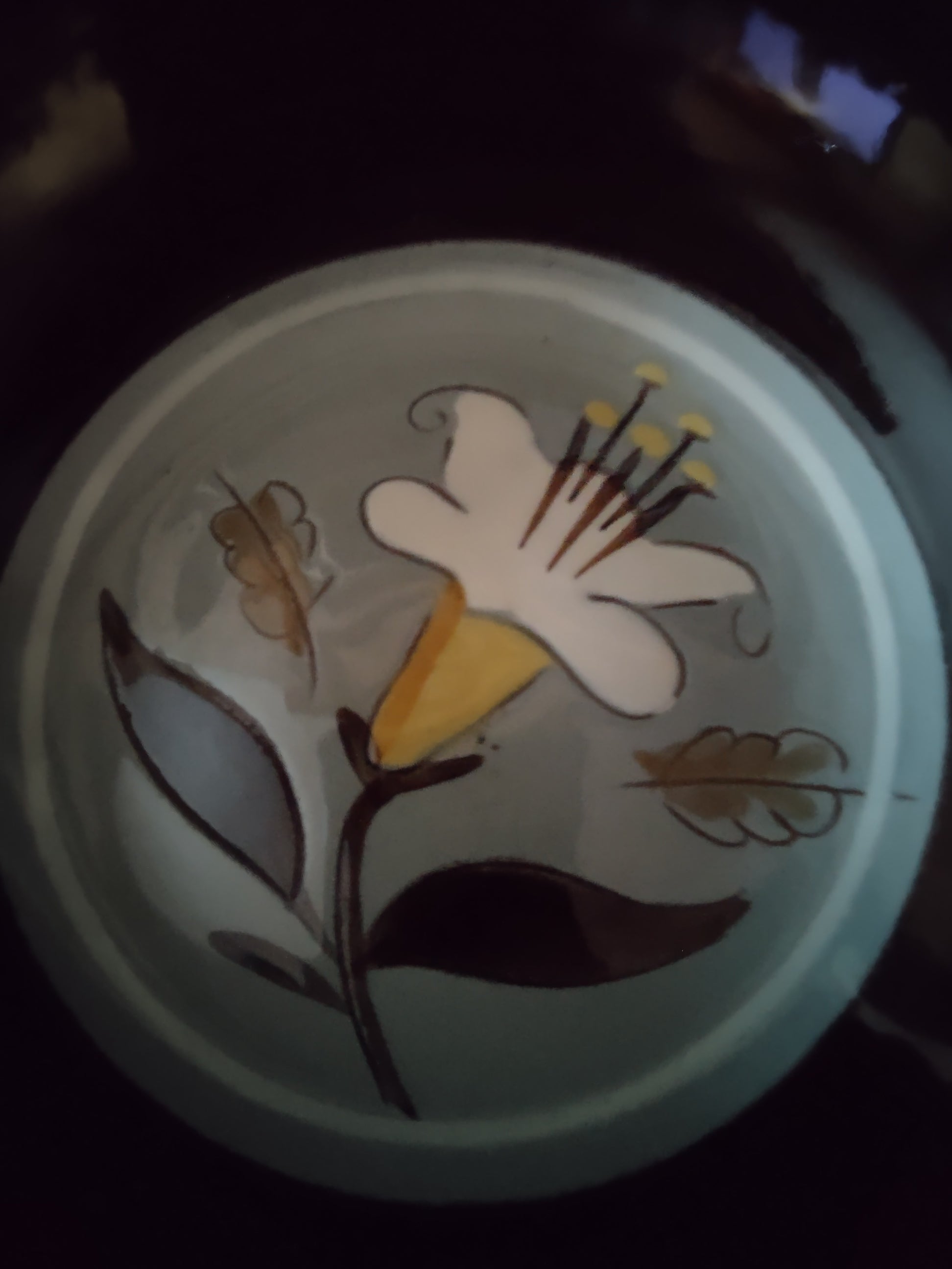 Vintage Stangl Golden Harvest Lug Soup Bowl Brown Set/2 [6622]