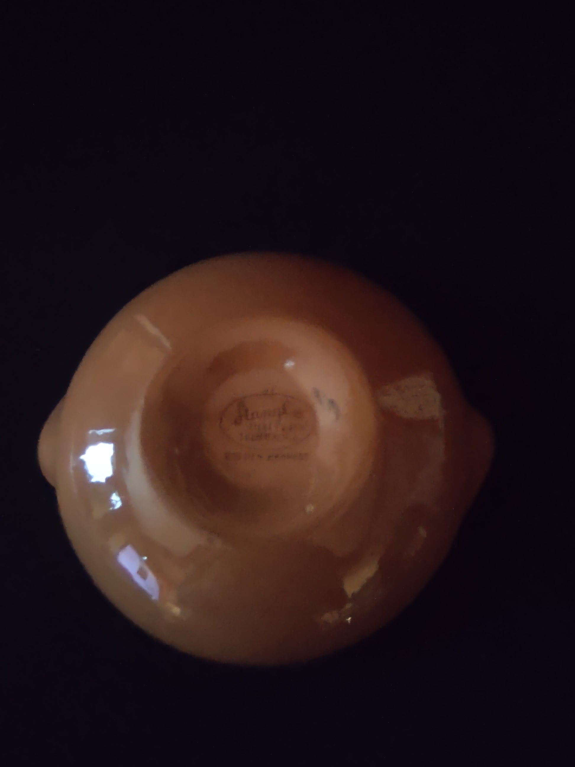 Vintage Stangl Golden Harvest Lug Soup Bowl Brown Set/2 [6622]