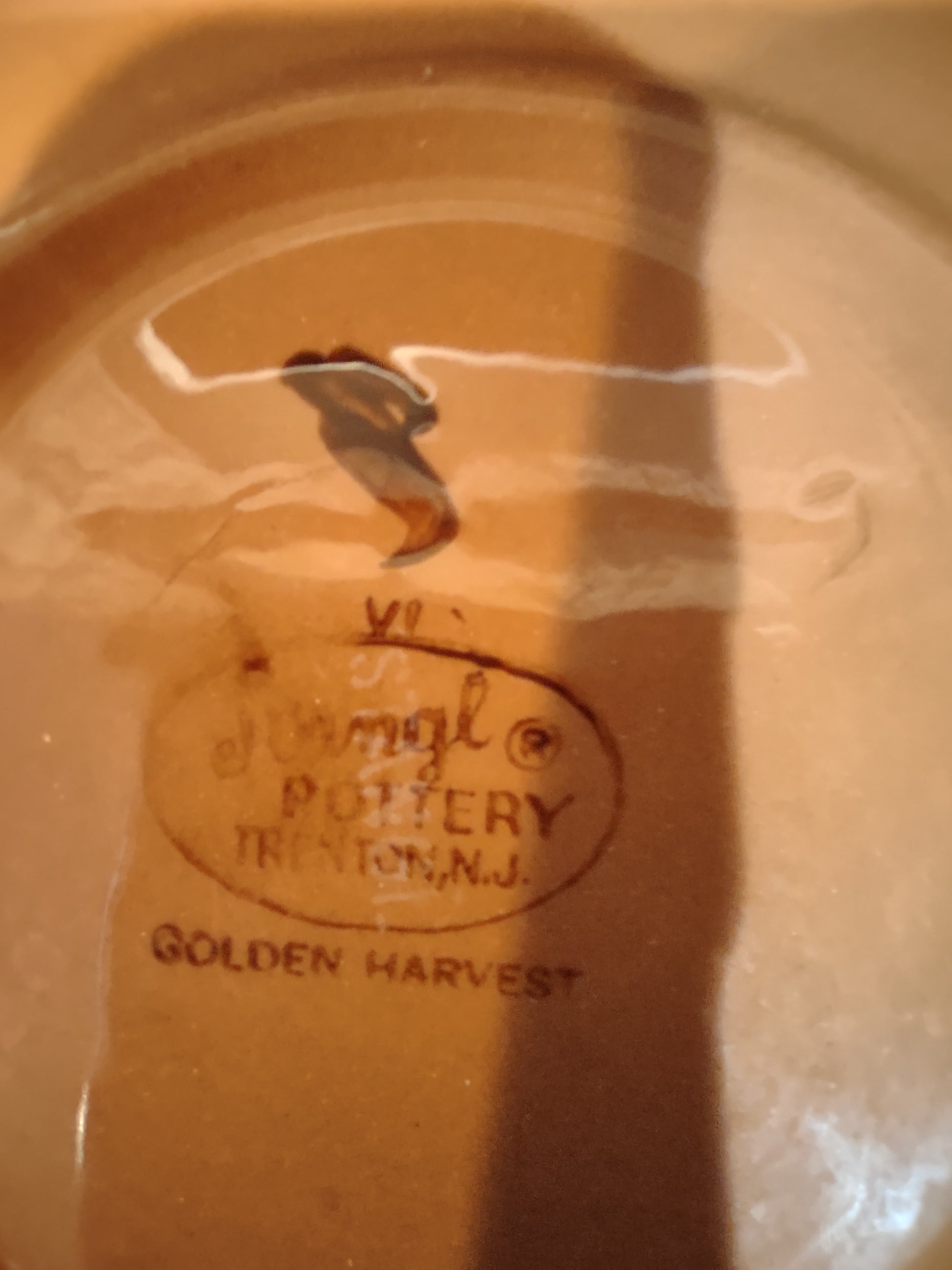 Vintage Stangl Golden Harvest Saucers Set of 2 Brown & Cream Leaf [6623]