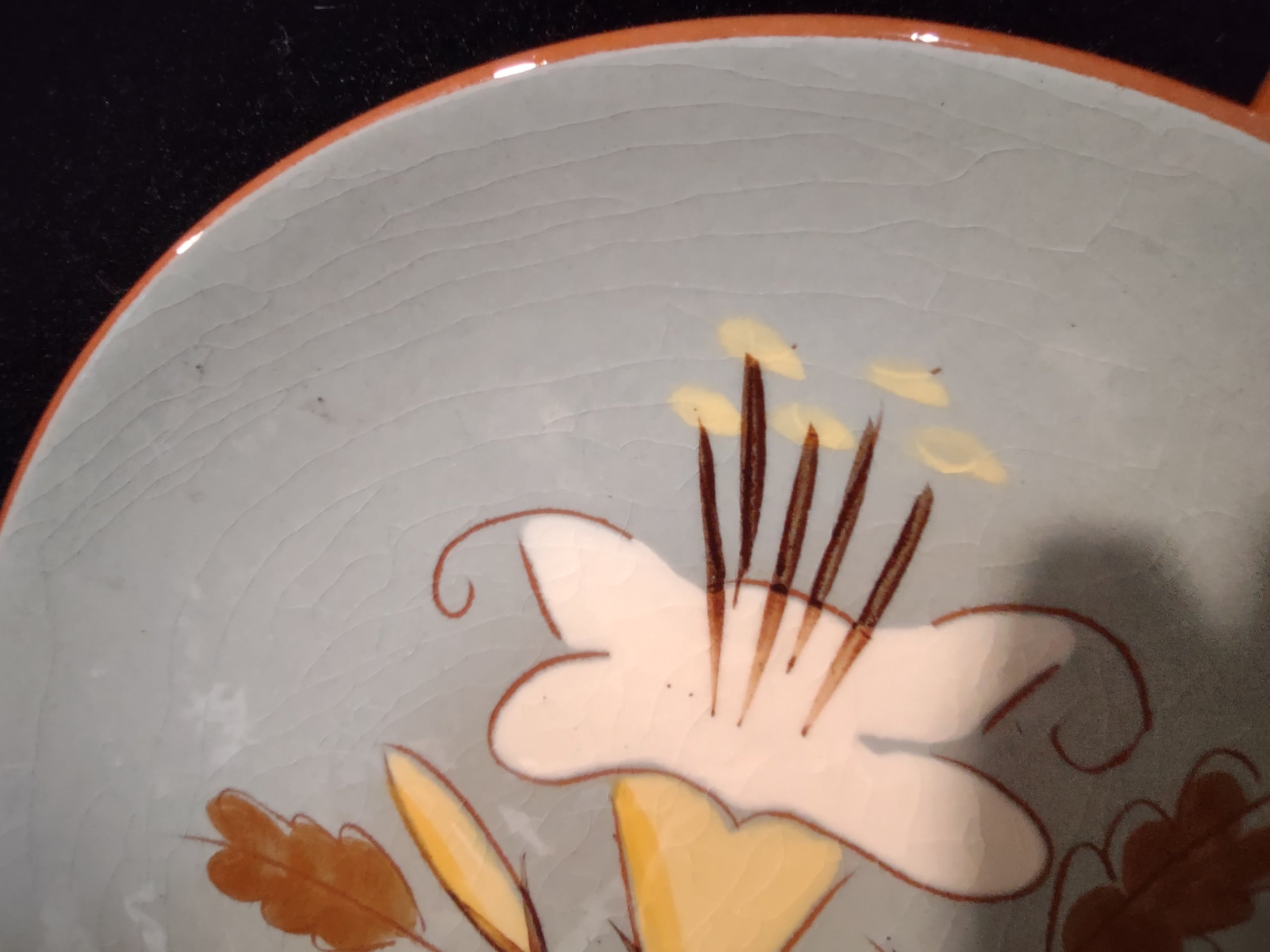 Vintage Stangl Golden Harvest Small Plates Set of 4 White & Yellow Lily [6624]