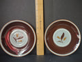 Vintage Stangl Golden Harvest Saucers Set of 2 Brown & Cream Leaf [6623]