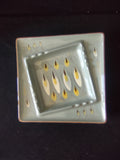 Vintage Stangl Pottery 3914B Gray Square Dish Ashtray Mid Century Modern [6634]