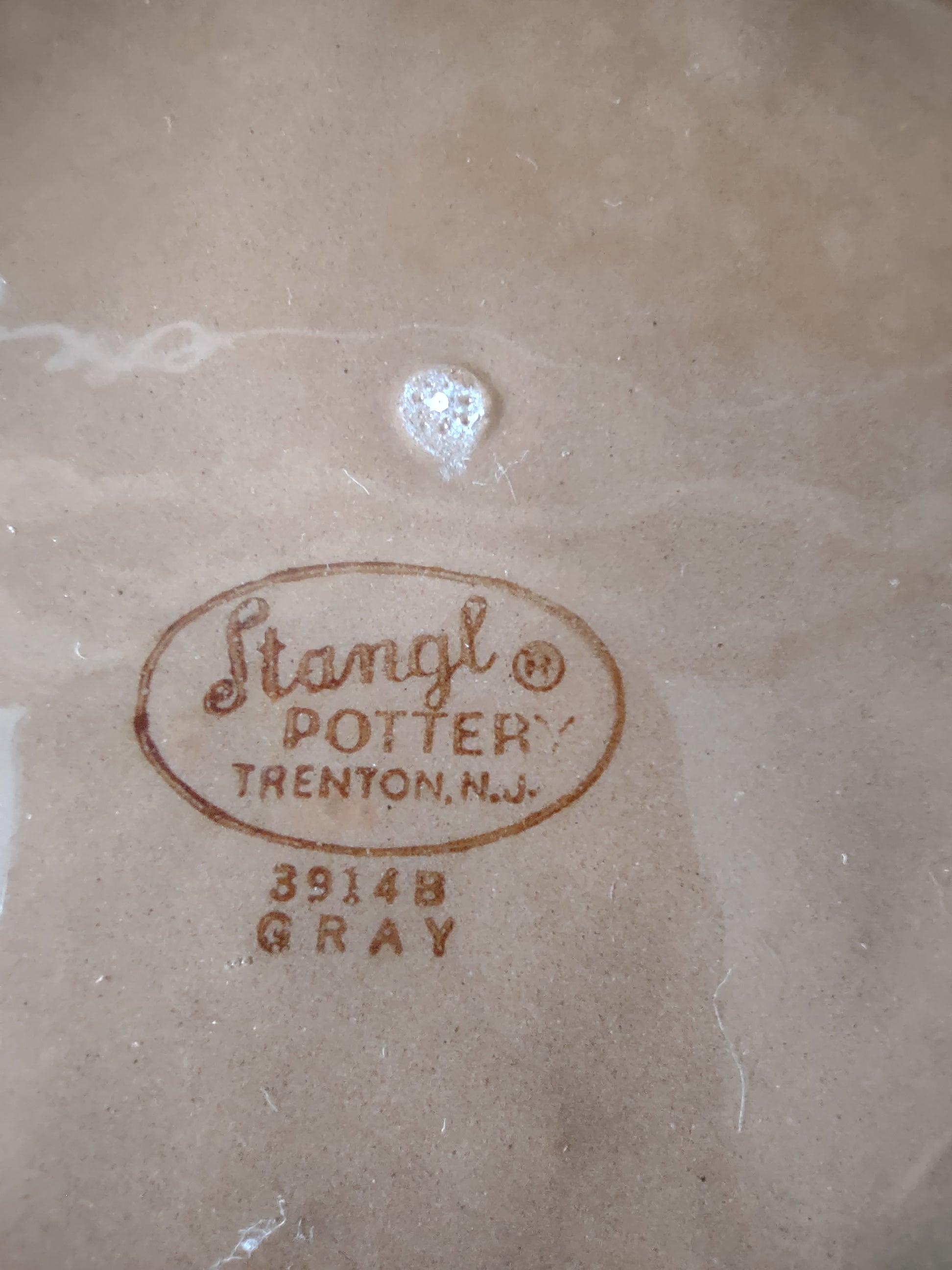 Vintage Stangl Pottery 3914B Gray Square Dish Ashtray Mid Century Modern [6634]