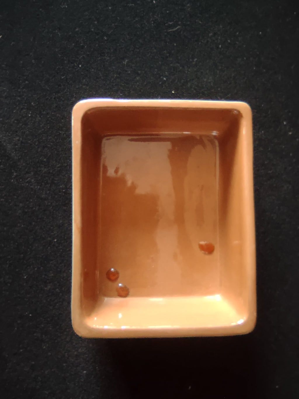 Vintage Stangl Pottery Terra Cotta Brown Cream Catchall Tray [6635]