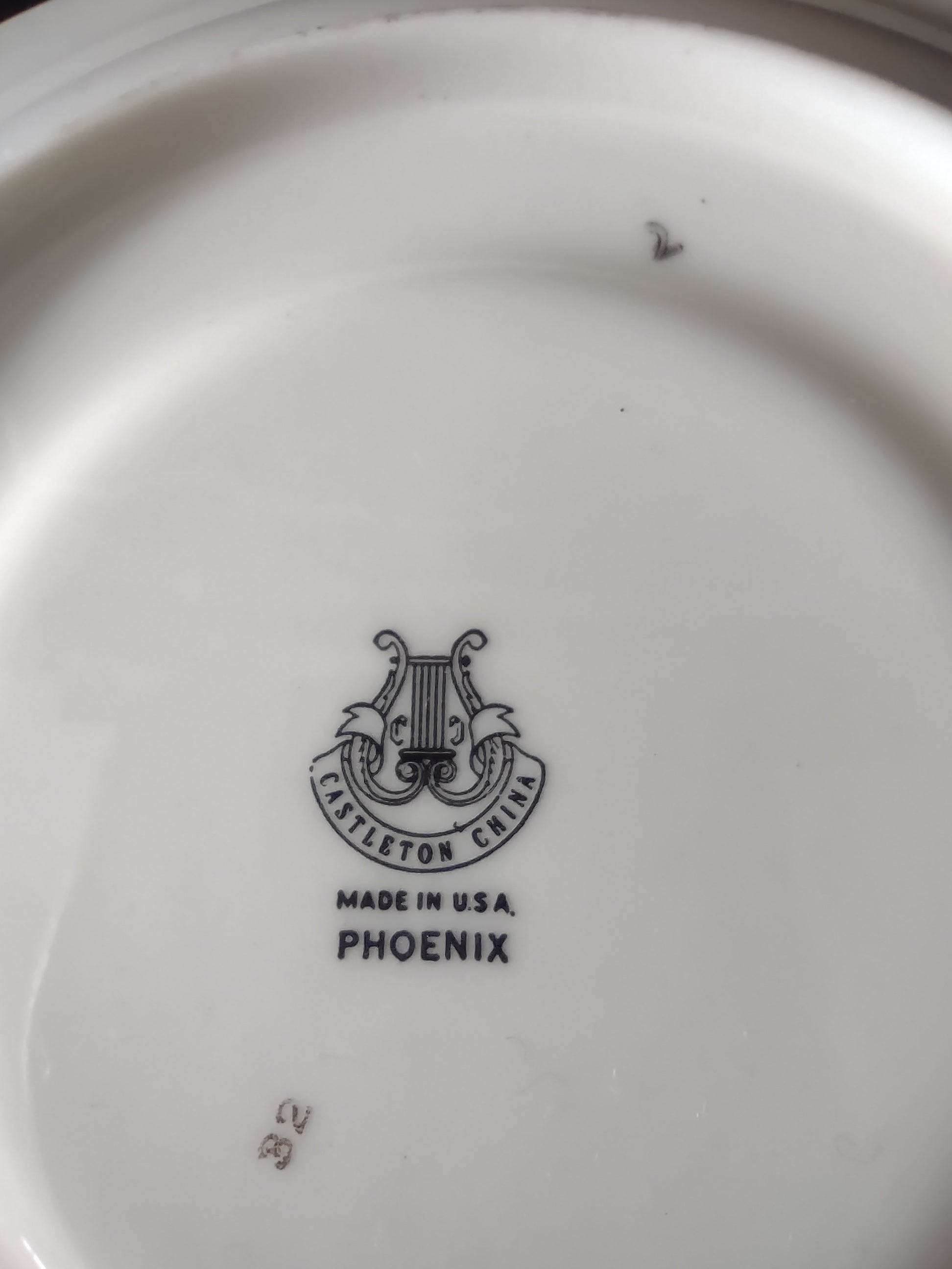 Vintage Castleton China Phoenix Cup & Saucer Set 2 Cups 2 Saucers [6636]
