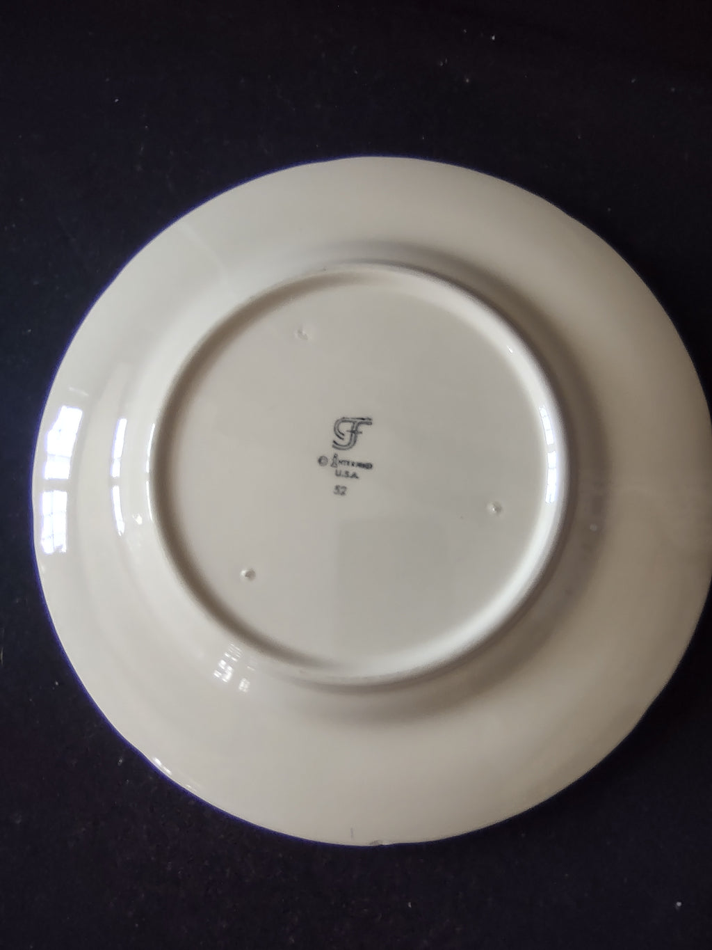Vintage Franciscan Forget Me Not Salad Plate 8" Blue Flowers Embossed USA [6639]