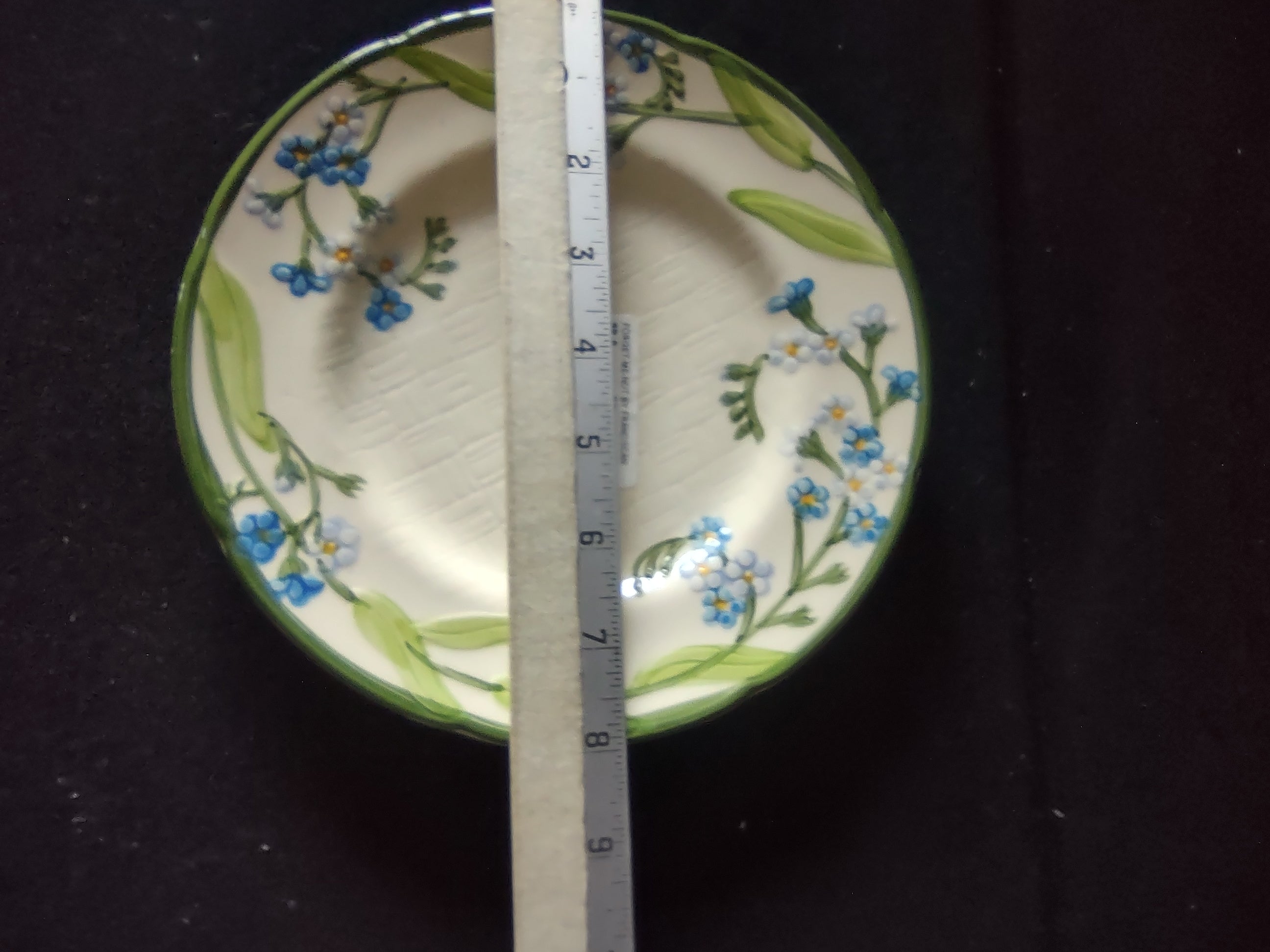 Vintage Franciscan Forget Me Not Salad Plate 8" Blue Flowers Stoneware USA [6640]