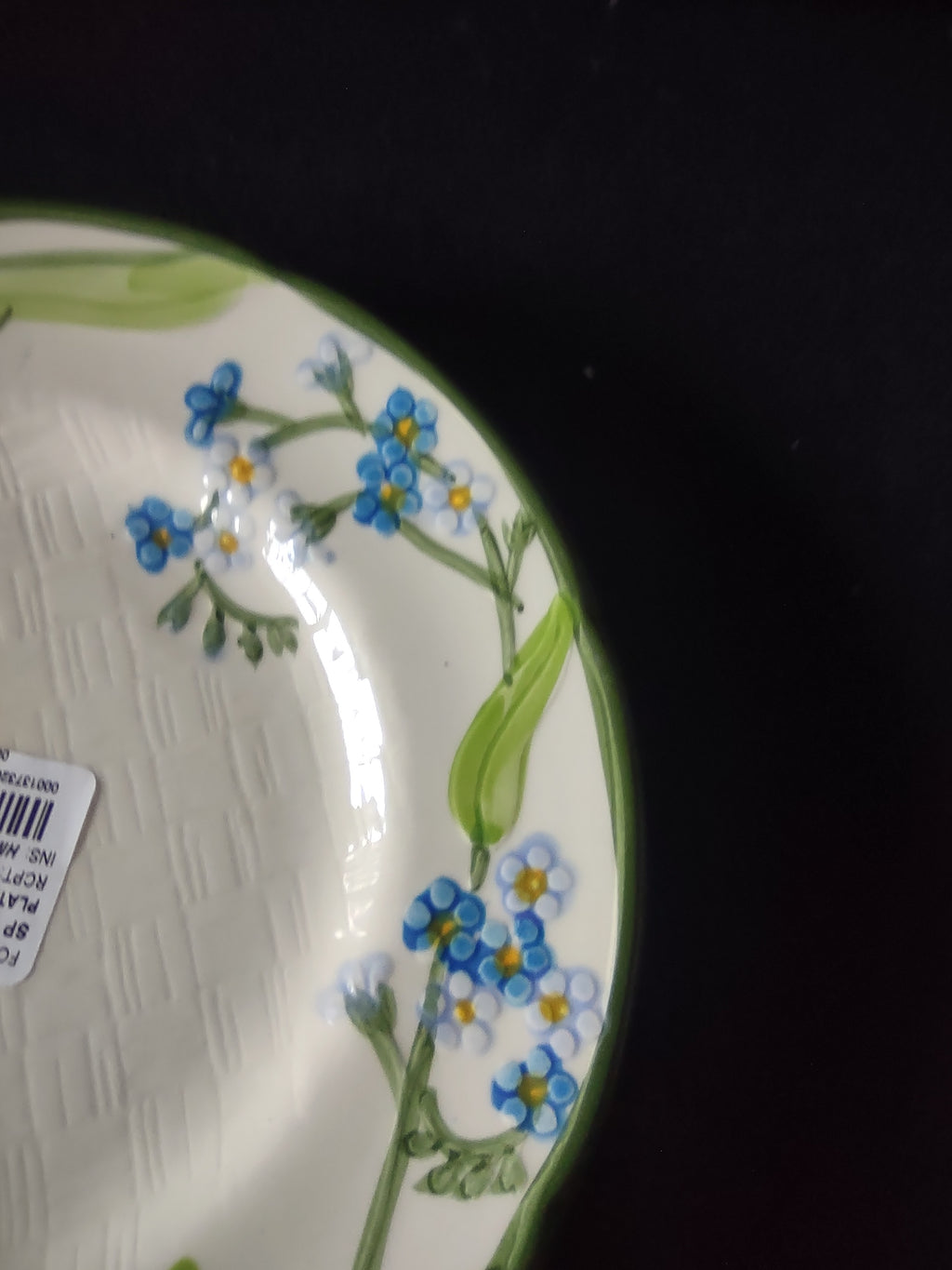 Vintage Franciscan Forget Me Not Salad Plate 8" Blue Flowers Stoneware USA [6640]
