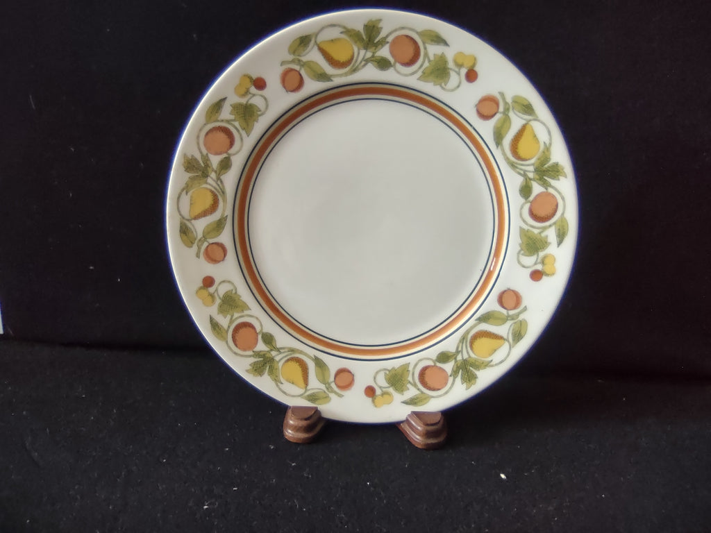 Vintage Franciscan Picnic Salad Plate 8" Pears Peaches Cherries Japan [6641]