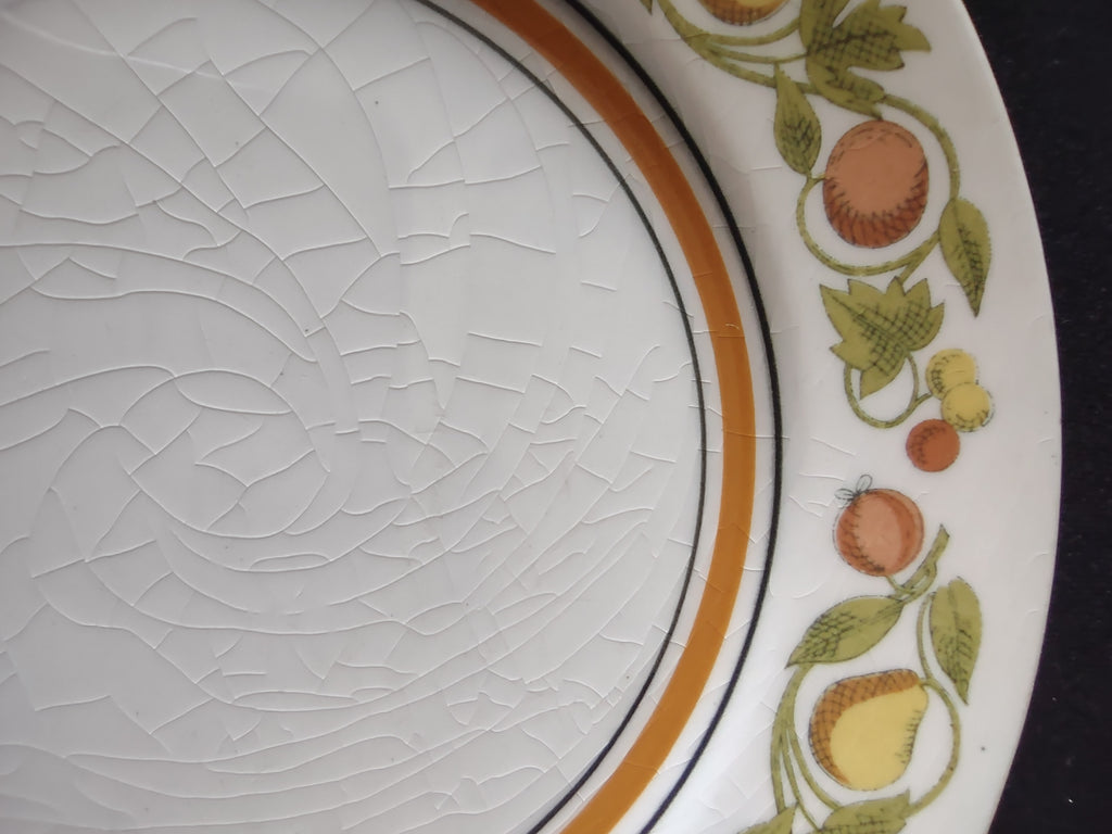Vintage Franciscan Picnic Bread Butter Plate Set of 3 Pears Peaches Japan [6642]