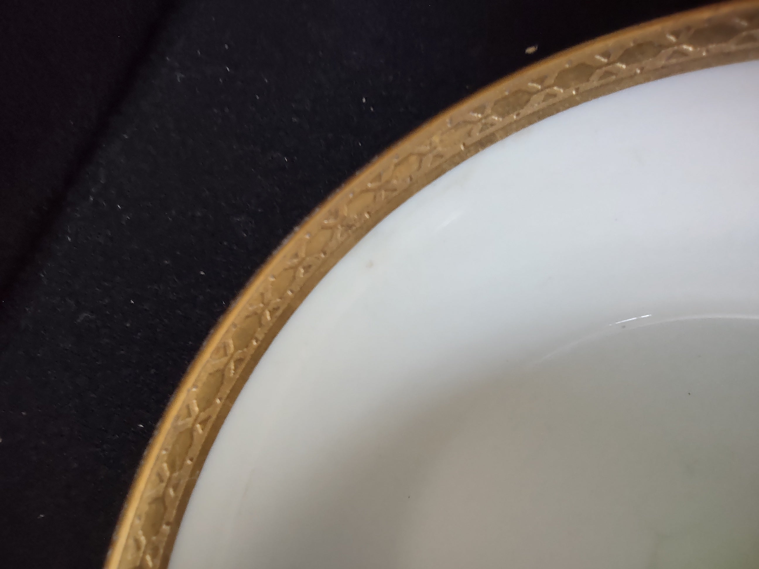 Vintage Syracuse China Wayne Old Ivory Cream Soup Bowl Gold Band [6644]