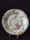 Vintage Castleton China Sunnyvale Saucer Scattered Floral Gold Rim USA [6648]
