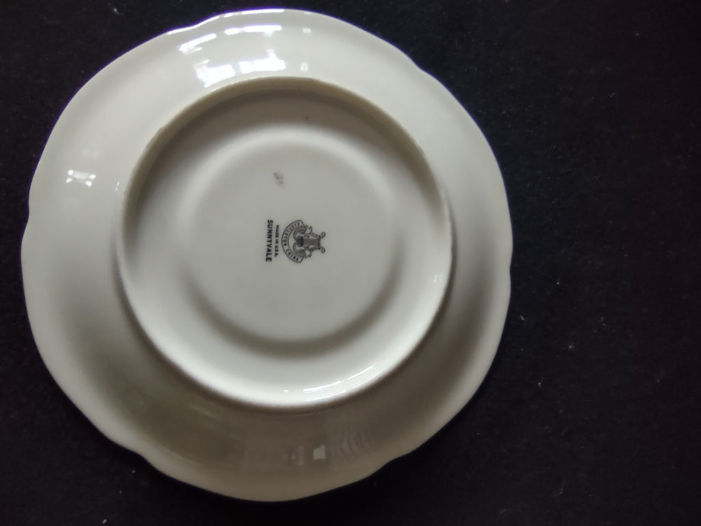 Vintage Castleton China Sunnyvale Saucer Scattered Floral Gold Rim USA [6648]