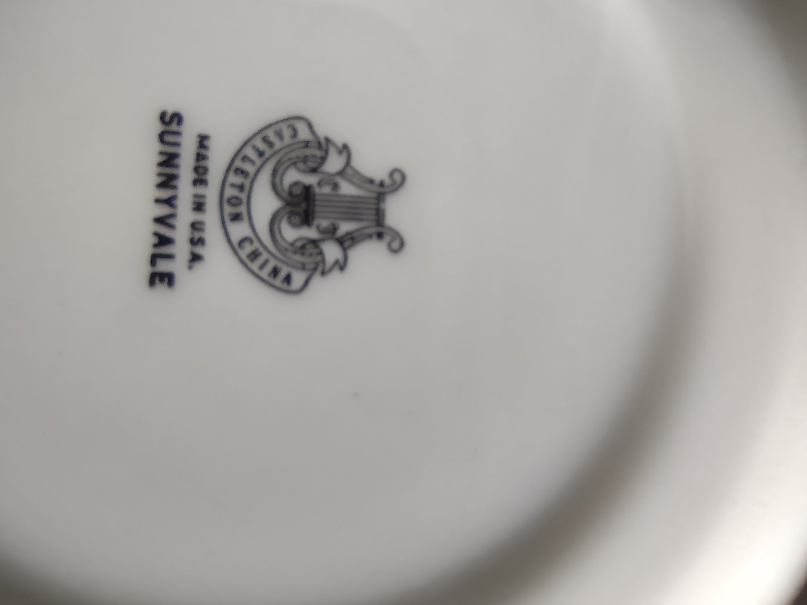 Vintage Castleton China Sunnyvale Saucer Scattered Floral Gold Rim USA [6648]