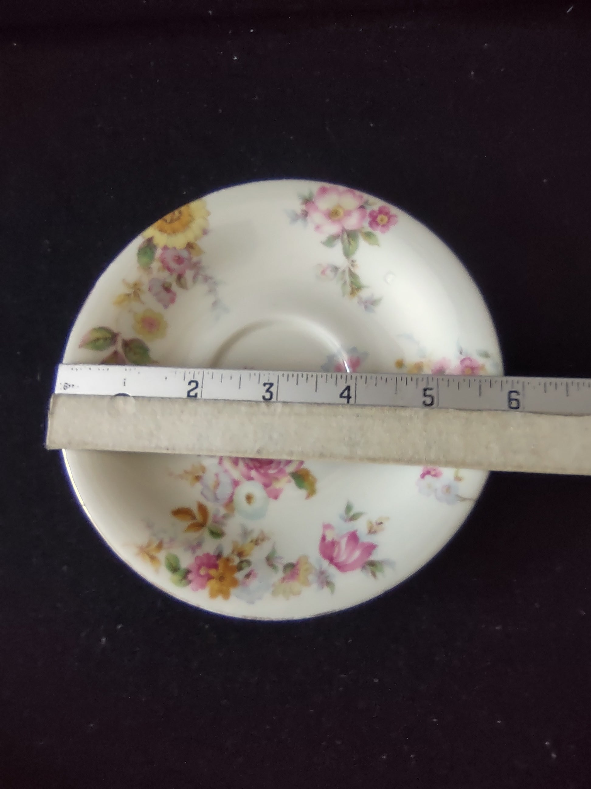 Vintage Castleton Sunnybrooke Cup & Saucer Pair Pink Yellow Floral [6649]