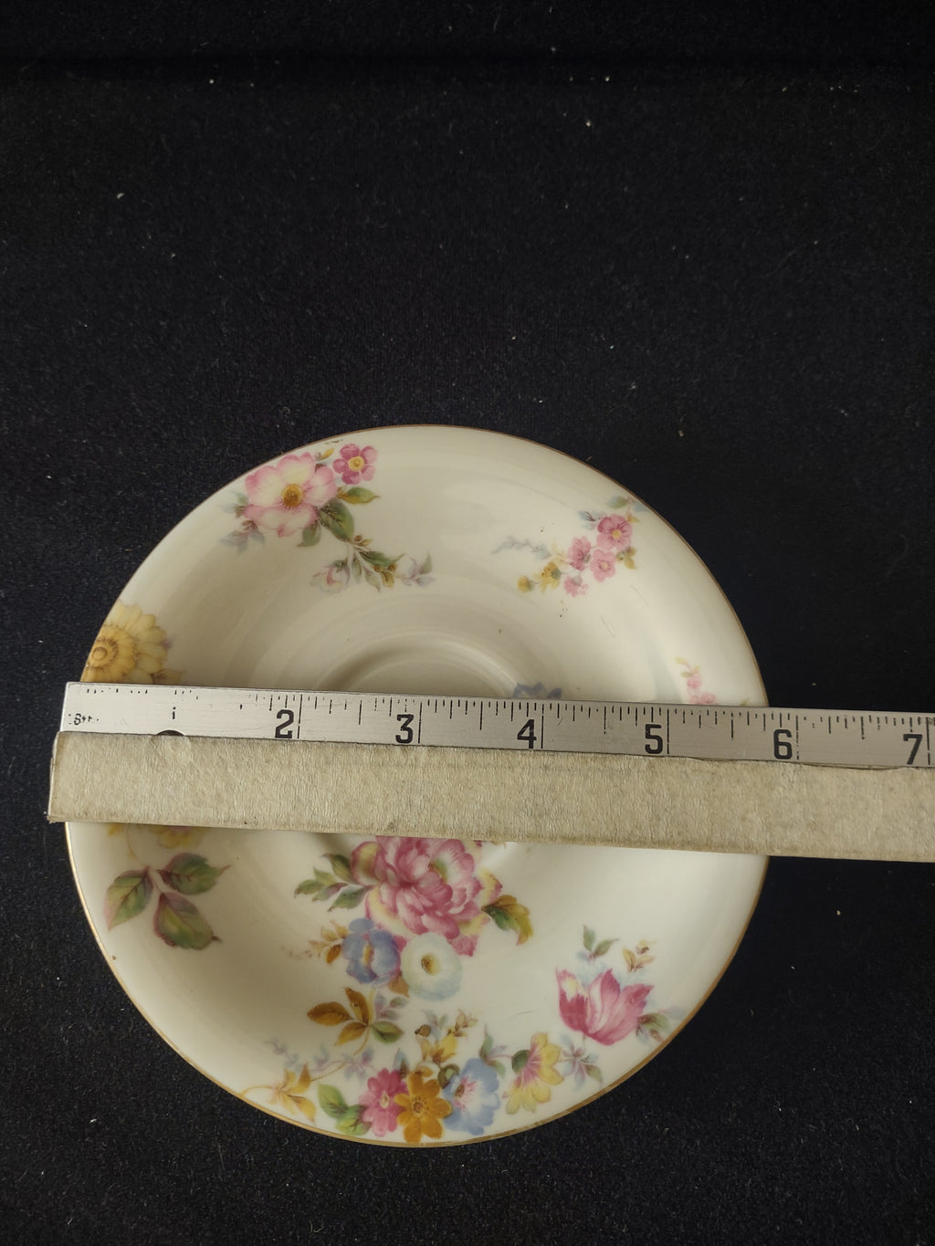 Vintage Castleton Sunnybrooke Saucer Pink Yellow Floral [6650]