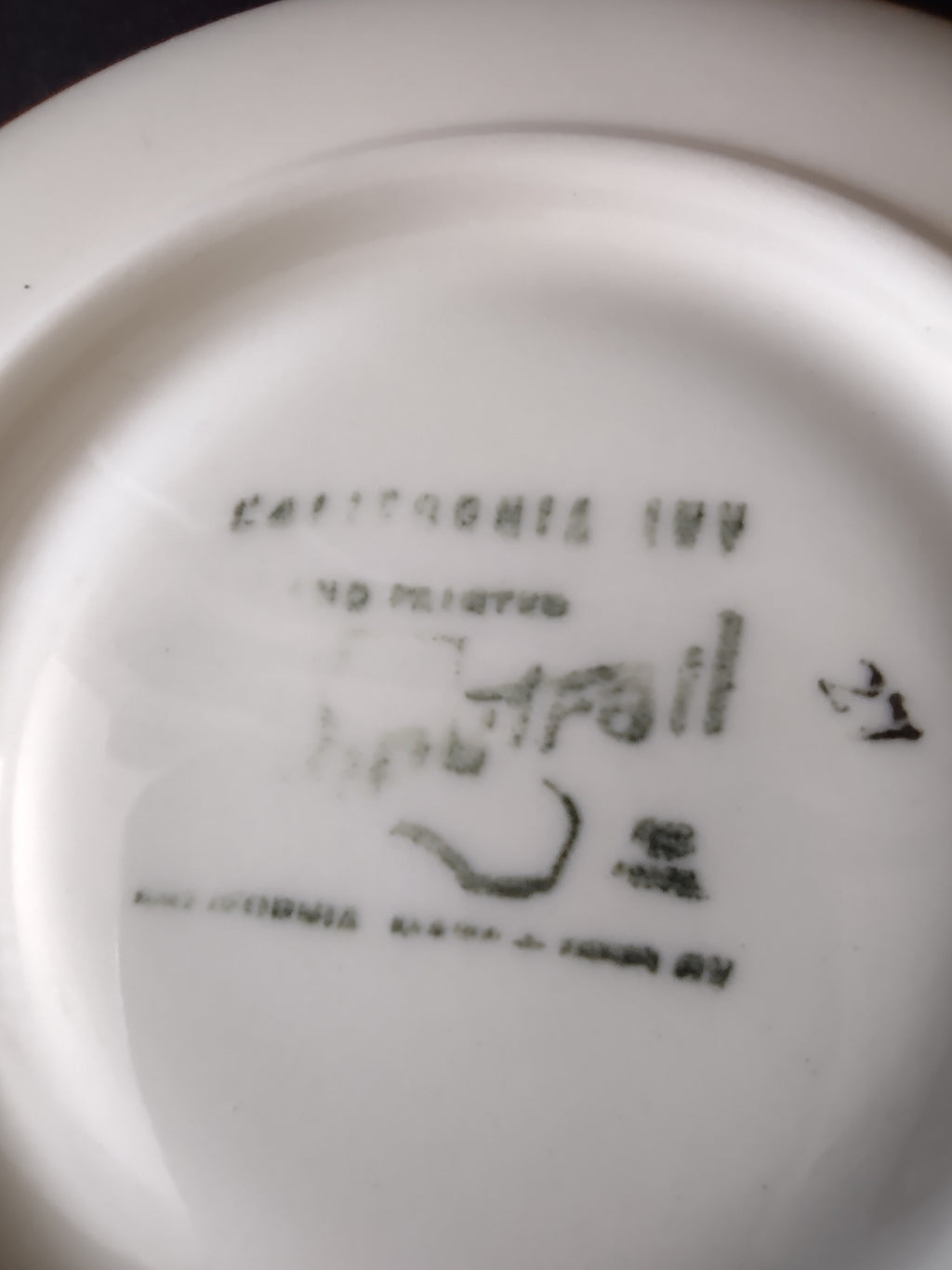 Vintage Metlox Poppytrail California Ivy Hand Painted Cup & Saucer Set [6652]