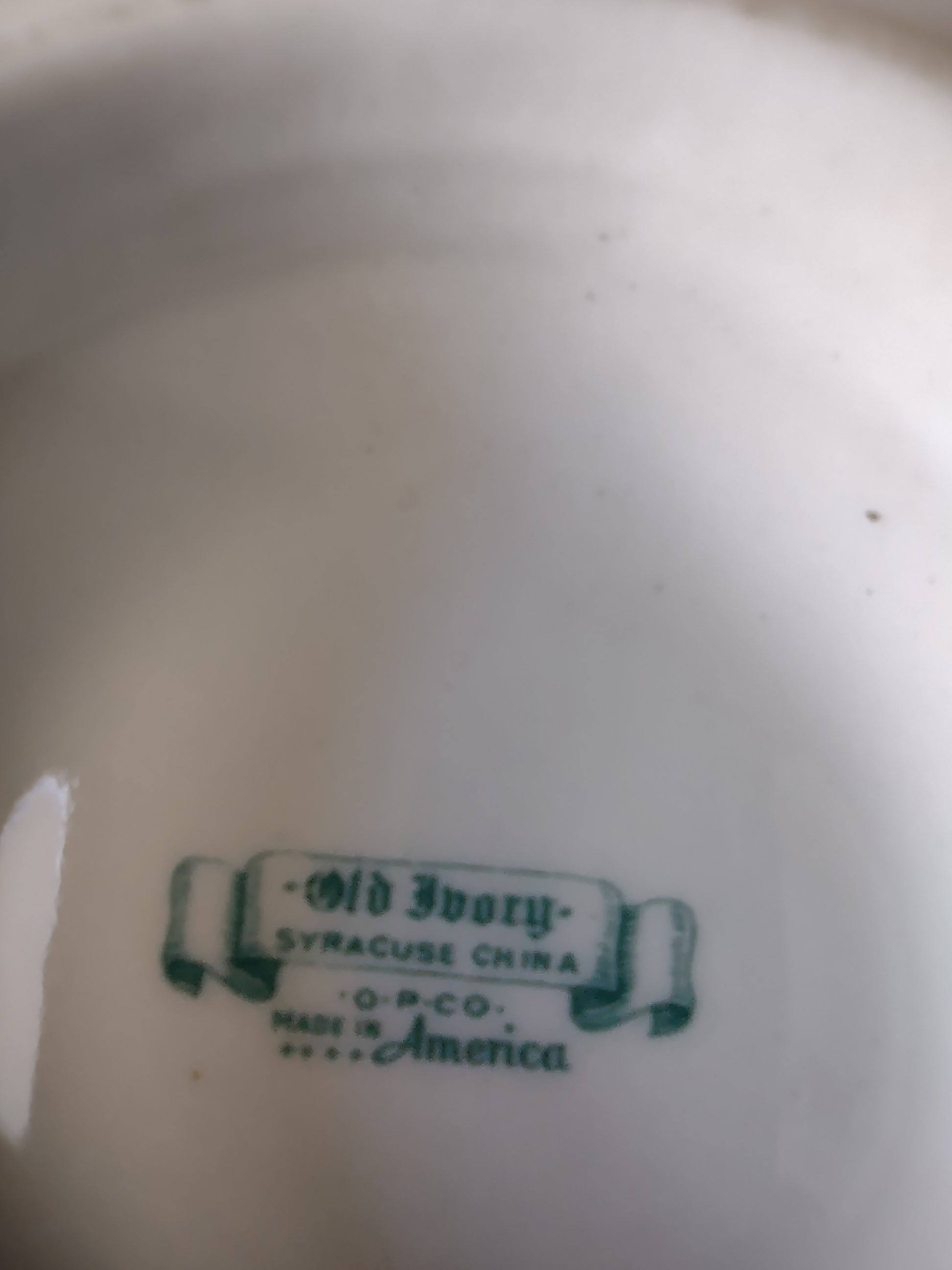 Vintage Syracuse China Old Ivory Gravy Boat Attached Underplate Gold [6655]