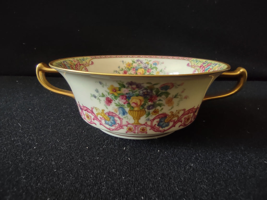 Vintage Rosenthal Ivory Bavaria Marquise Cream Soup Bowl Gold Trim [6658]