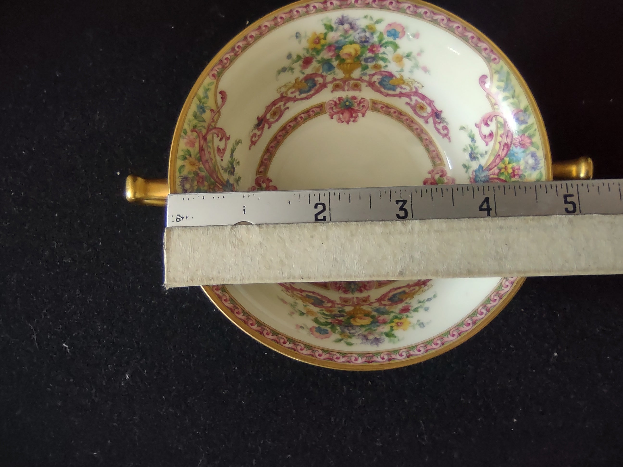 Vintage Rosenthal Ivory Bavaria Marquise Cream Soup Bowl Gold Trim [6658]