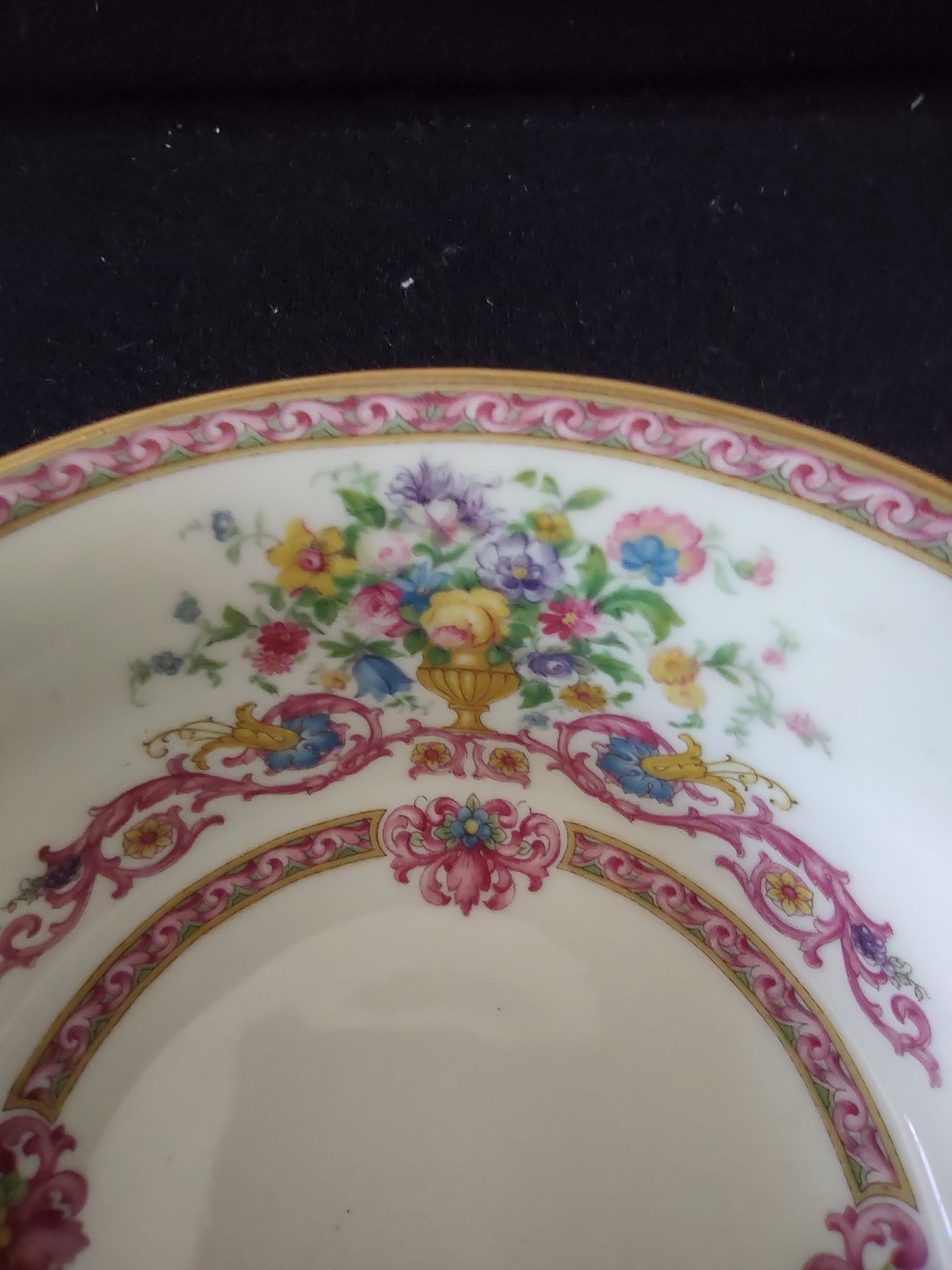 Vintage Rosenthal Ivory Bavaria Marquise Cream Soup Bowl Gold Trim [6658]