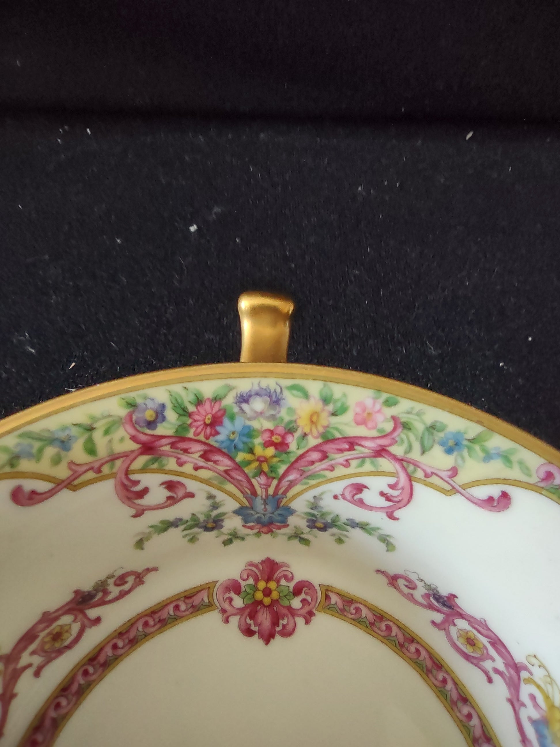 Vintage Rosenthal Ivory Bavaria Marquise Cream Soup Bowl Gold Trim [6658]